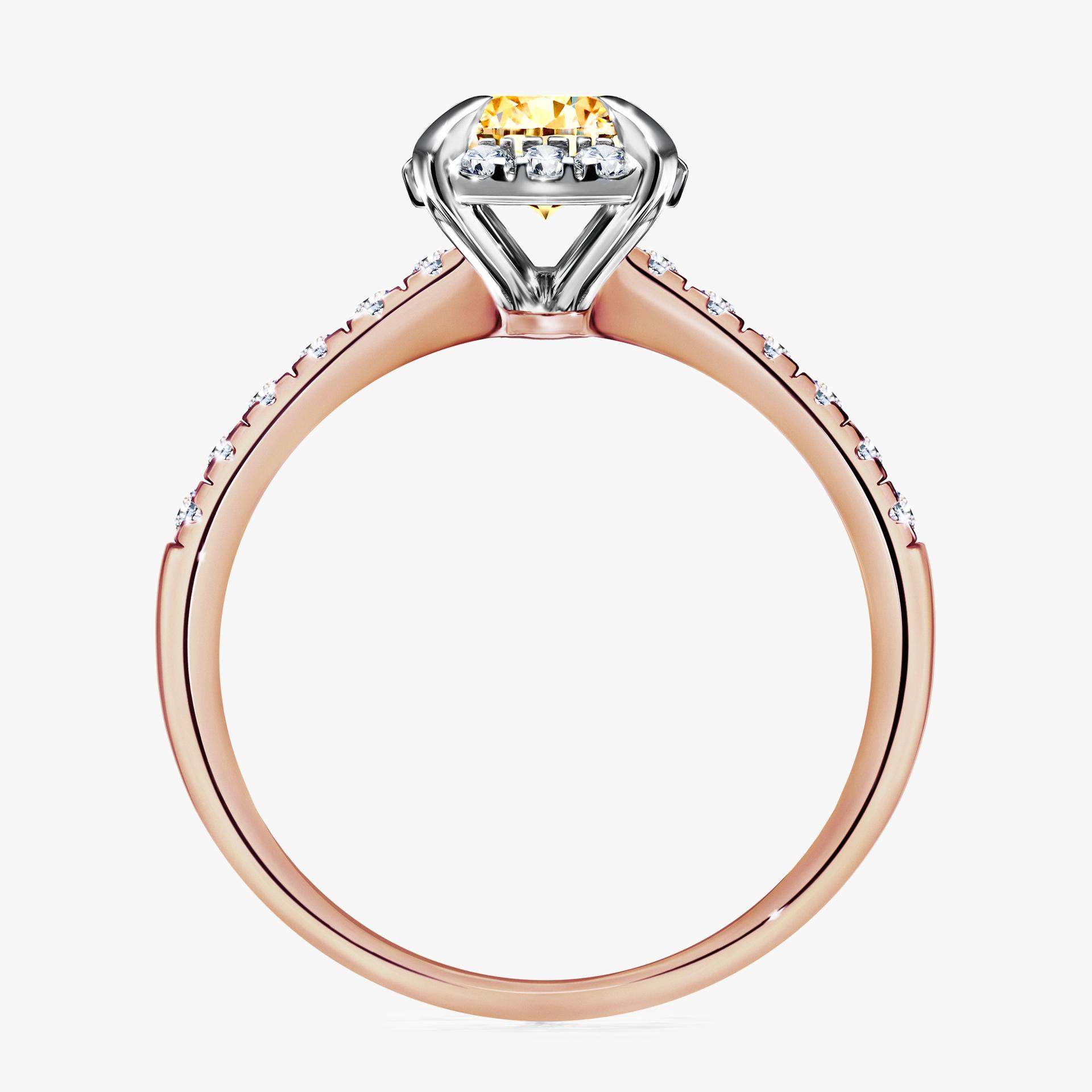 Pierscionek zareczynowy z diamentem zolty 118 CT z rozowego zlota my princess 02