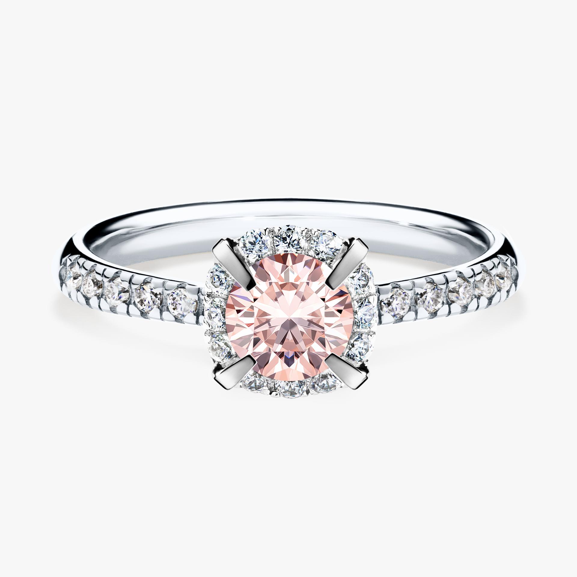 Pierscionek zareczynowy z morganitem 0 76 CT z bialego zlota my princess 01
