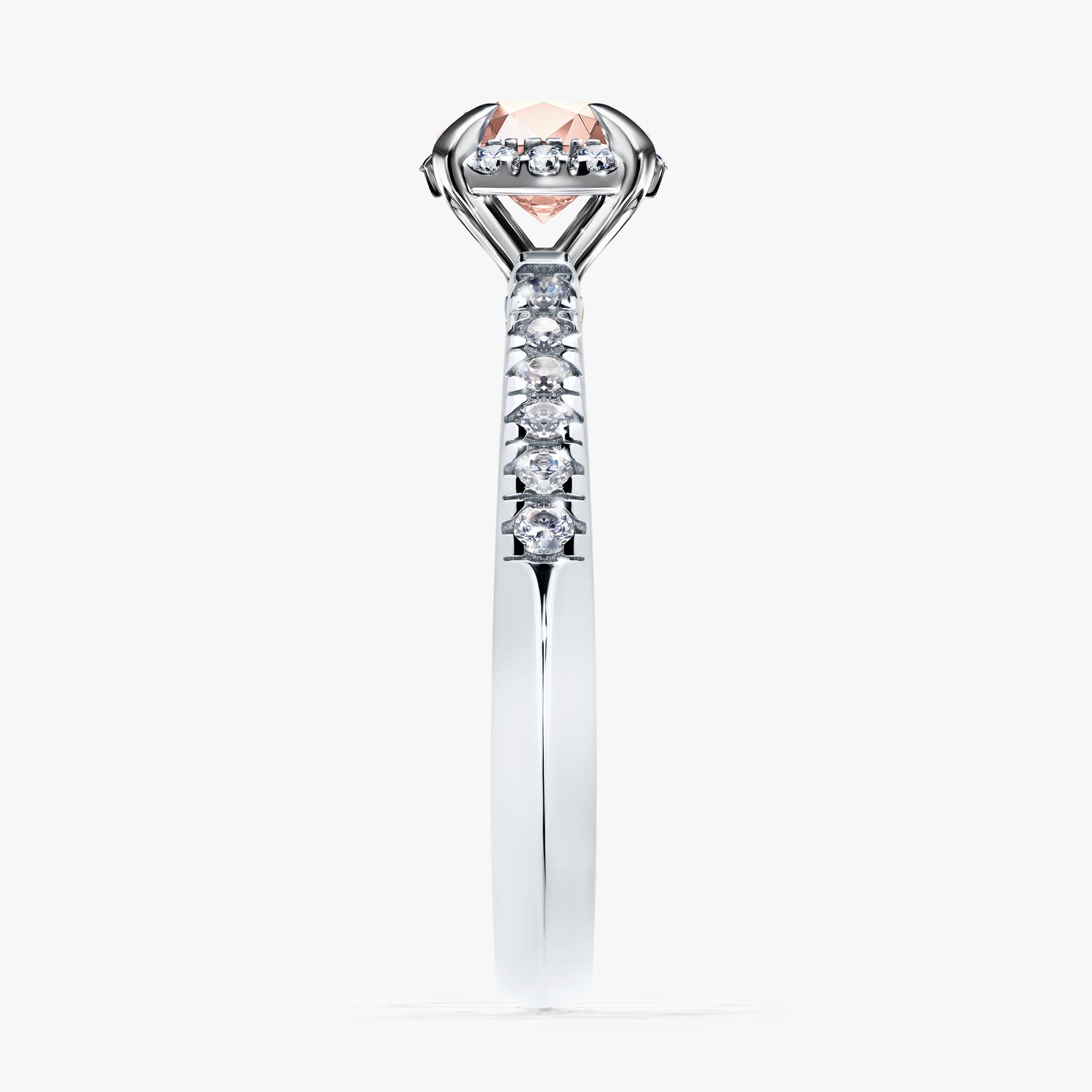 Pierscionek zareczynowy z morganitem 0 76 CT z bialego zlota my princess 02