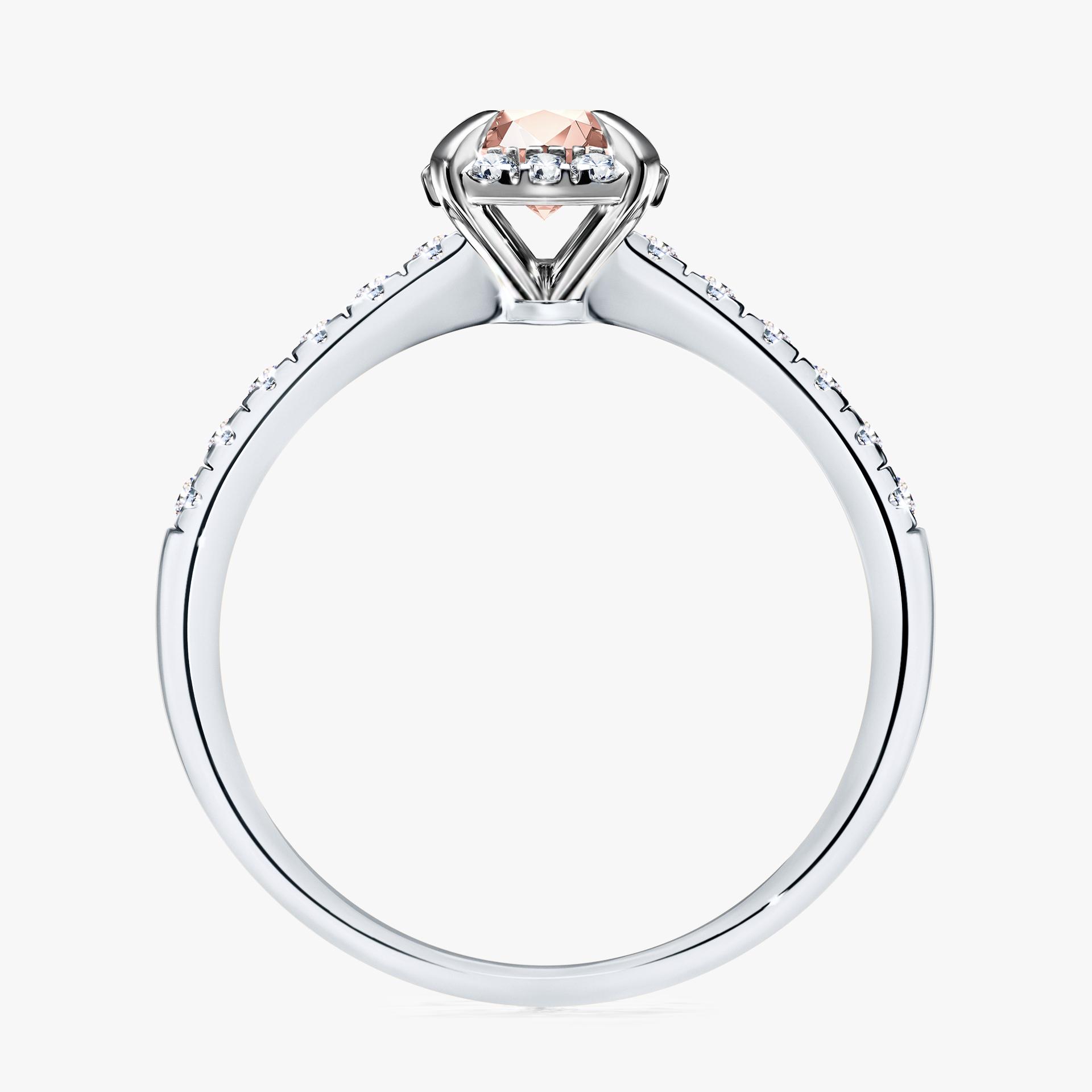 Pierscionek zareczynowy z morganitem 0 76 CT z bialego zlota my princess 03