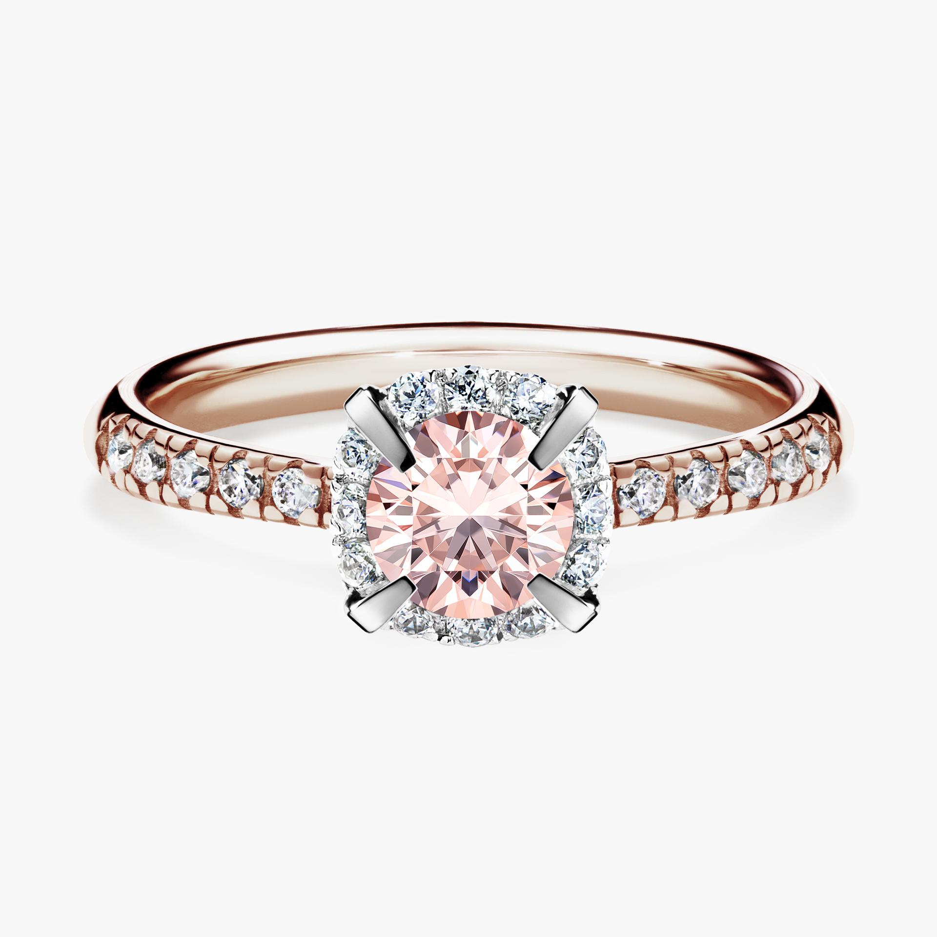 Pierscionek zareczynowy z morganitem 0 76 CT z rozowego zlota my princess 01