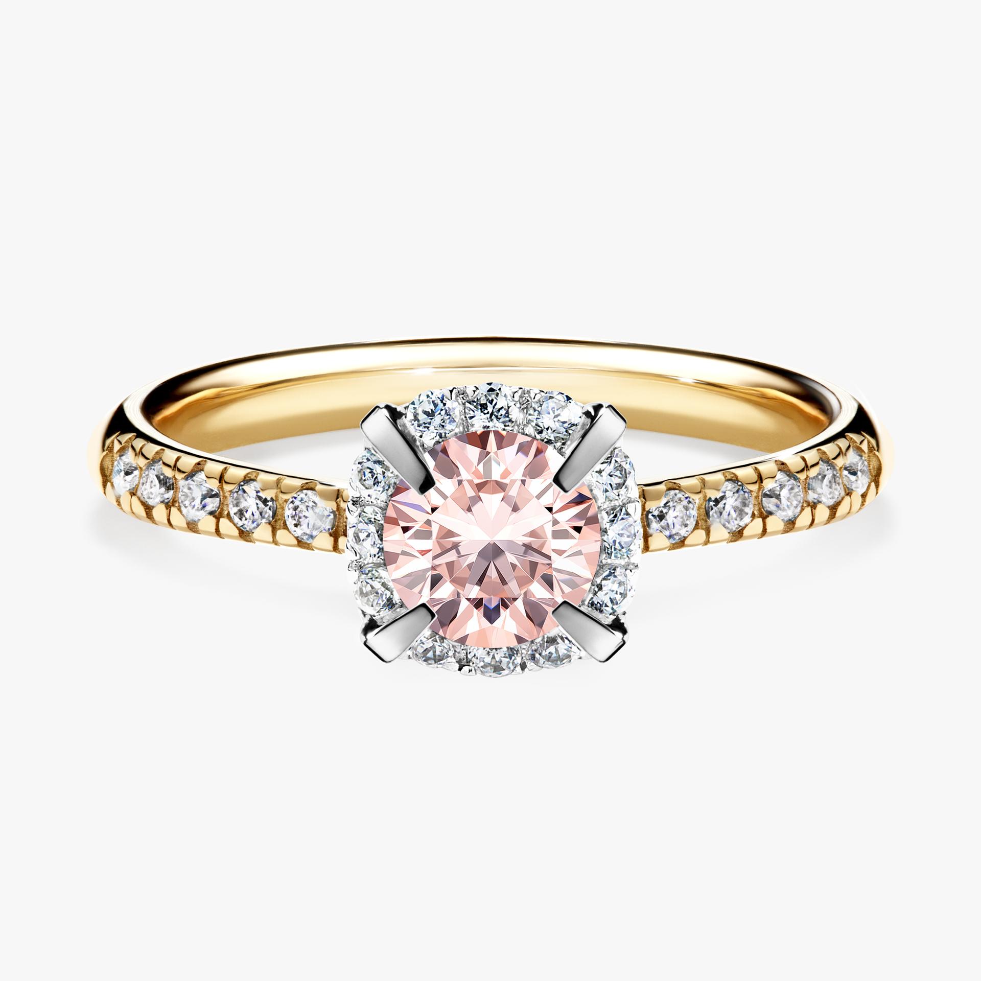 Pierścionek zaręczynowy My Princess z żółtego złota z morganitem 0,76ct