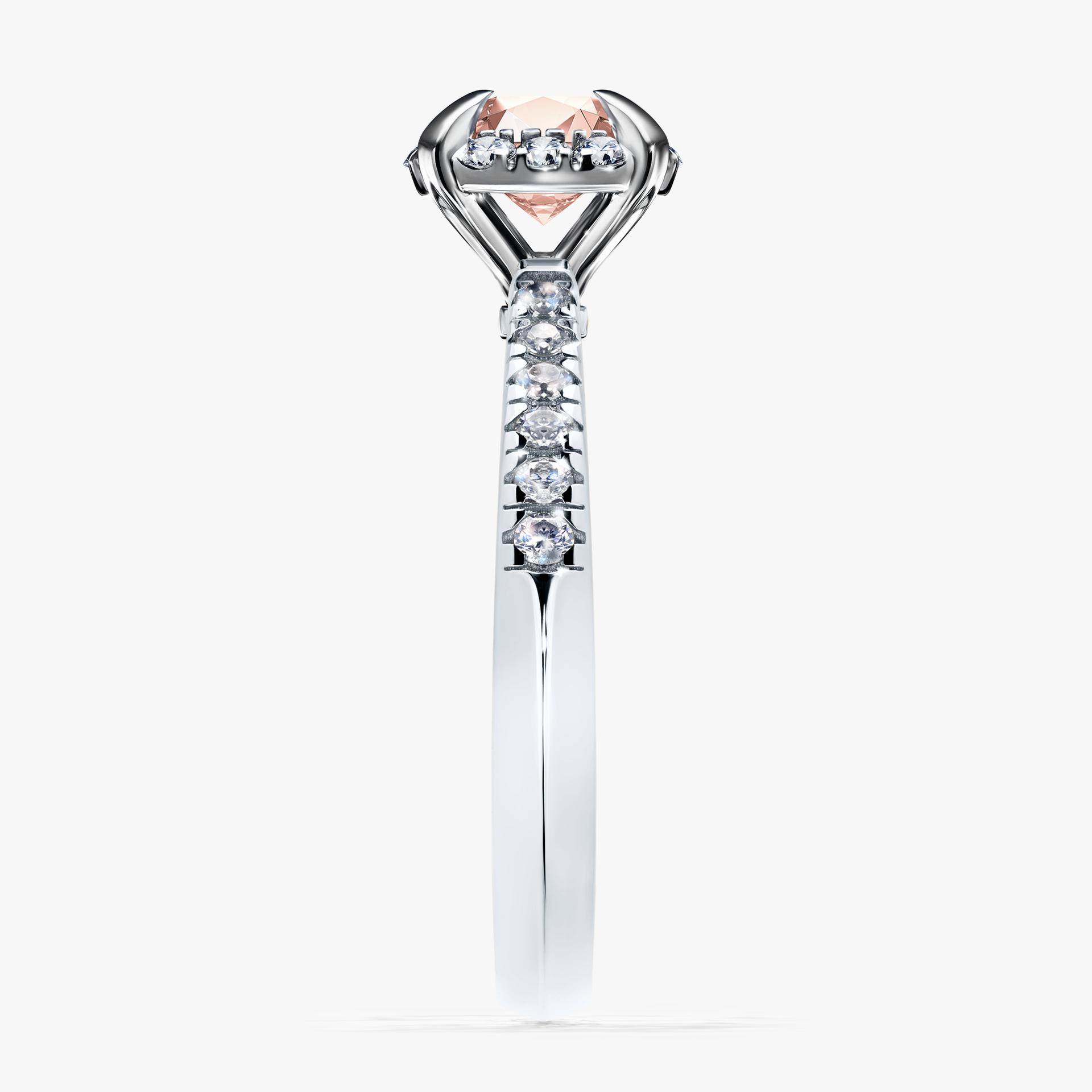 Pierscionek zareczynowy z morganitem 118 CT z bialego zlota my princess 02