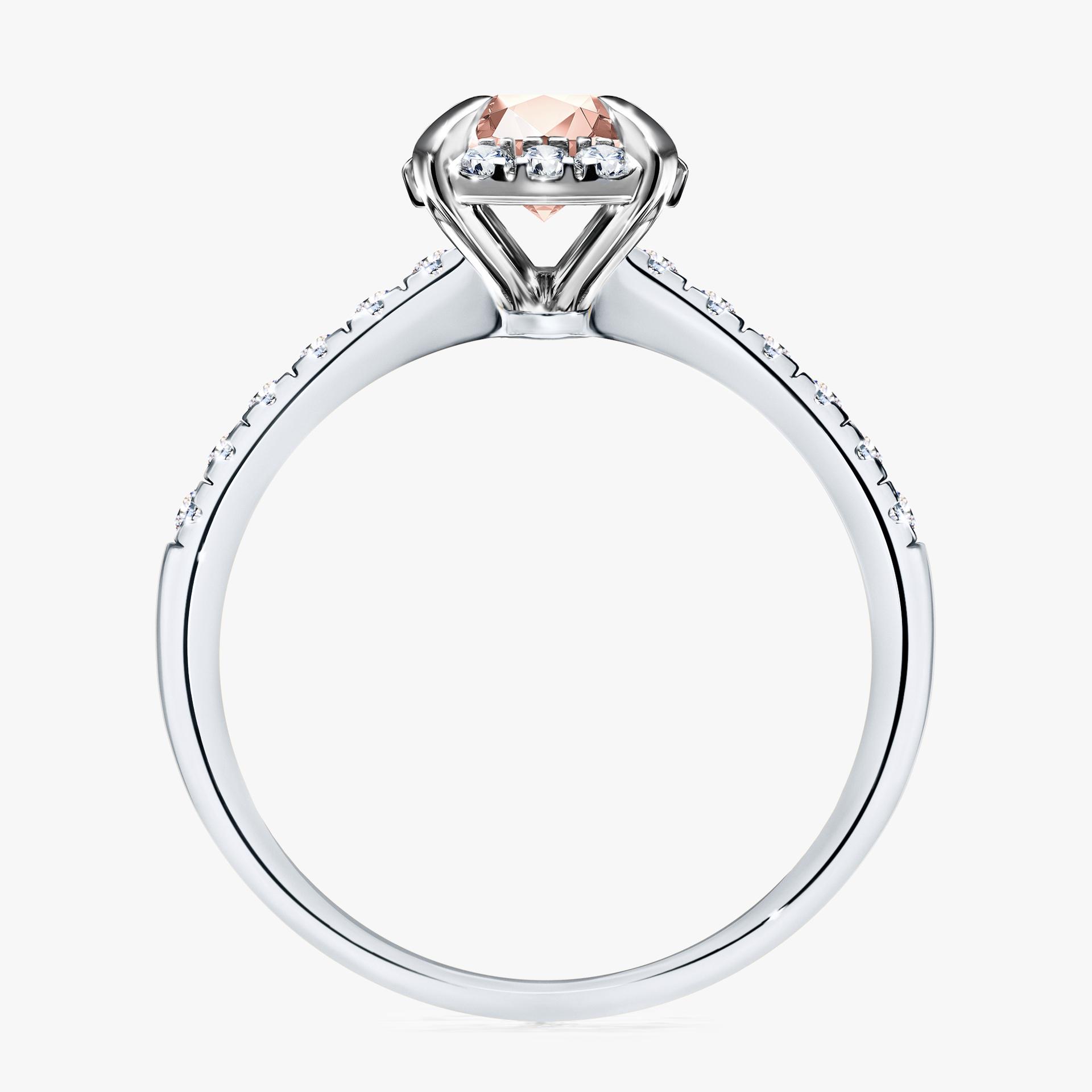 Pierscionek zareczynowy z morganitem 118 CT z bialego zlota my princess 03
