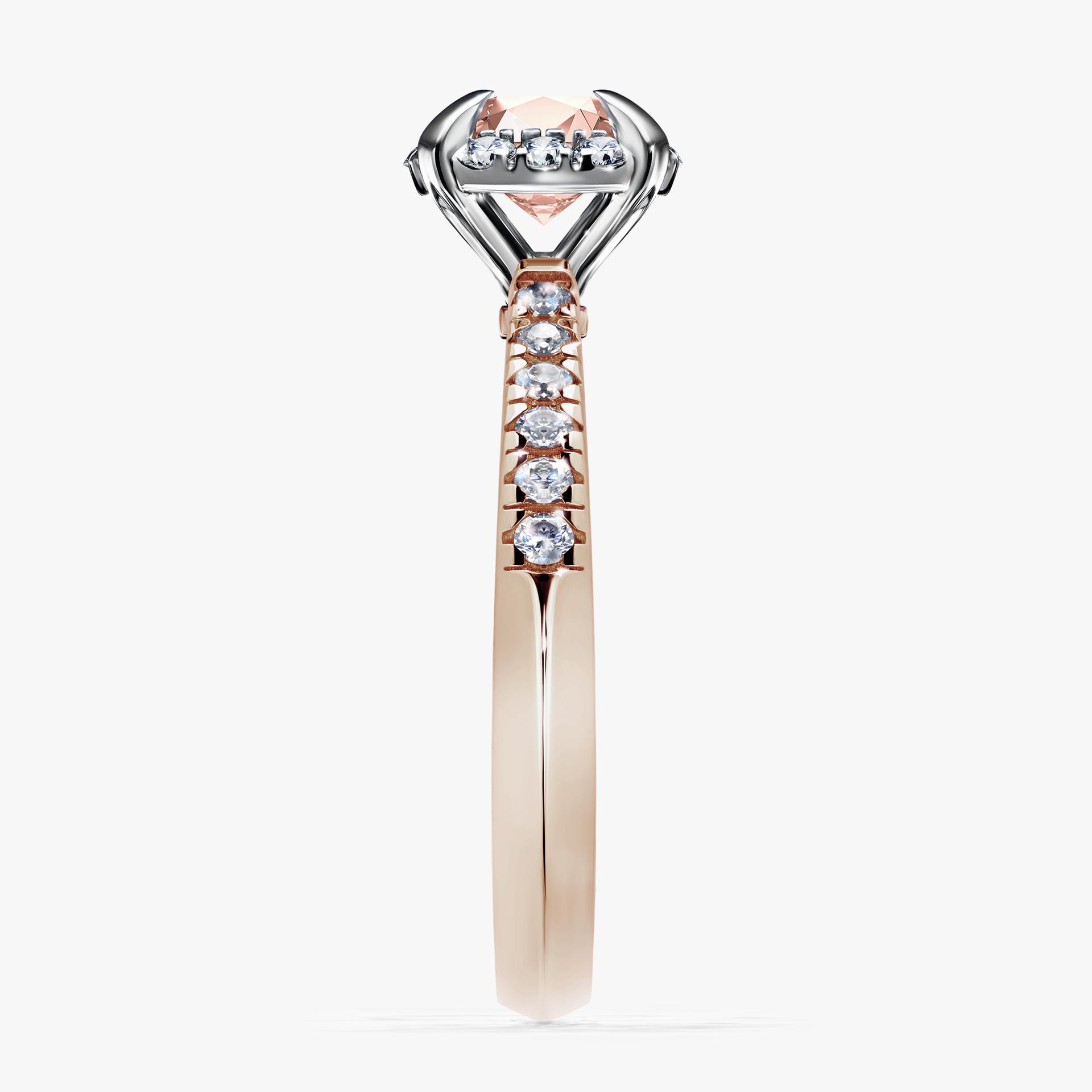Pierscionek zareczynowy z morganitem 118 CT z rozowego zlota my princess 02