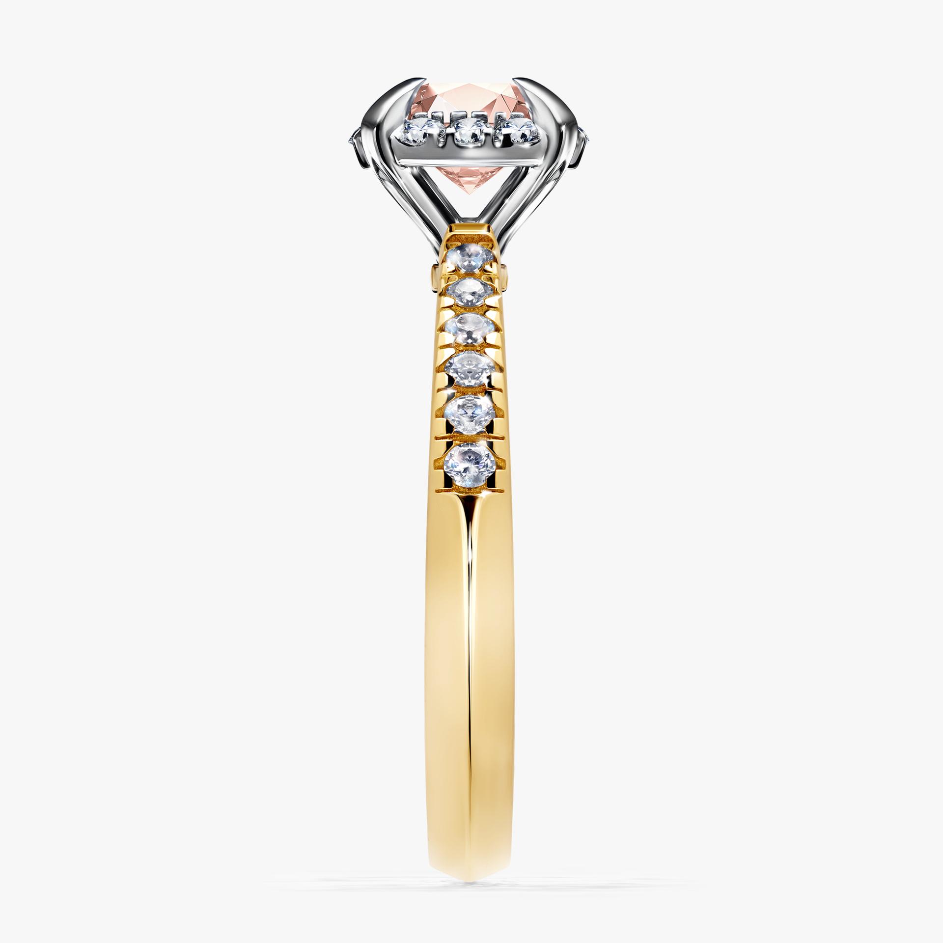 Pierscionek zareczynowy z morganitem 118 CT z zoltego zlota my princess 02