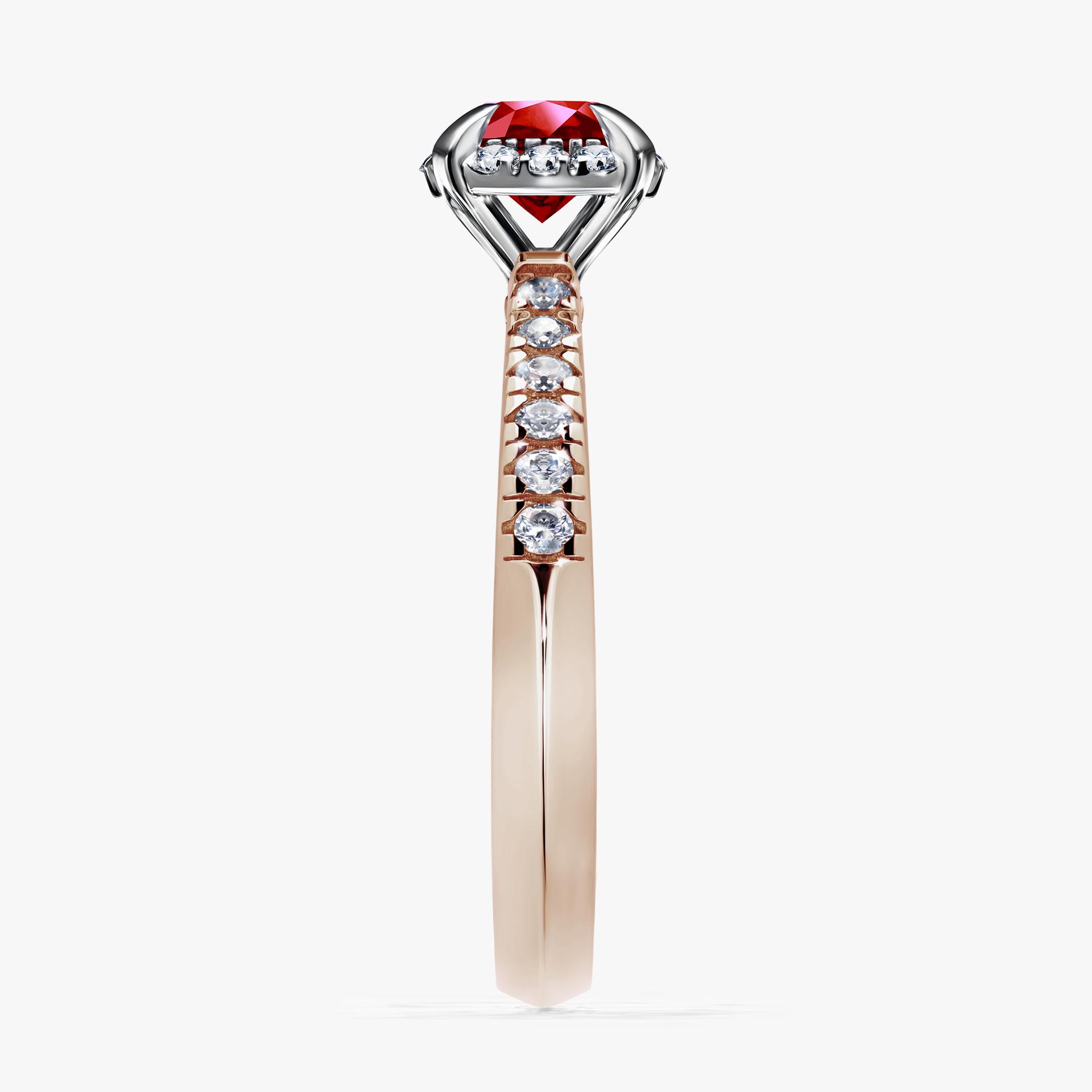 Pierscionek zareczynowy z rubinem 0 76 CT z rozowego zlota my princess 02