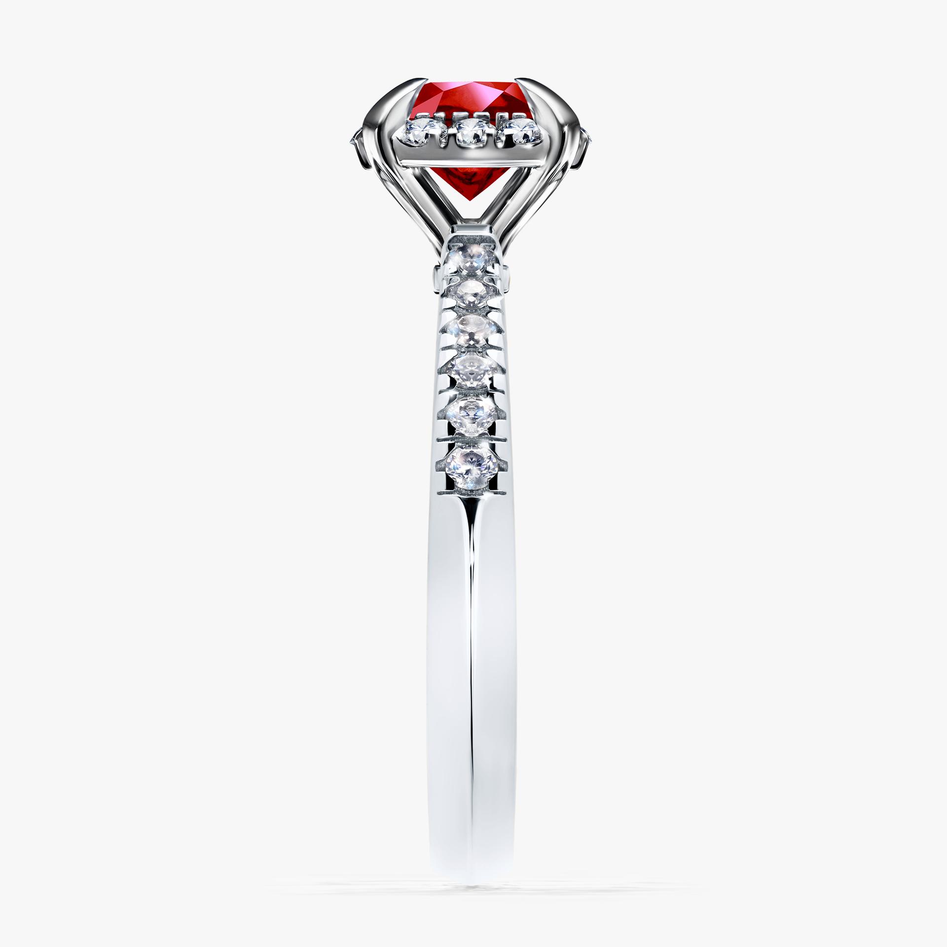 Pierscionek zareczynowy z rubinem 118 CT z bialego zlota my princess 02