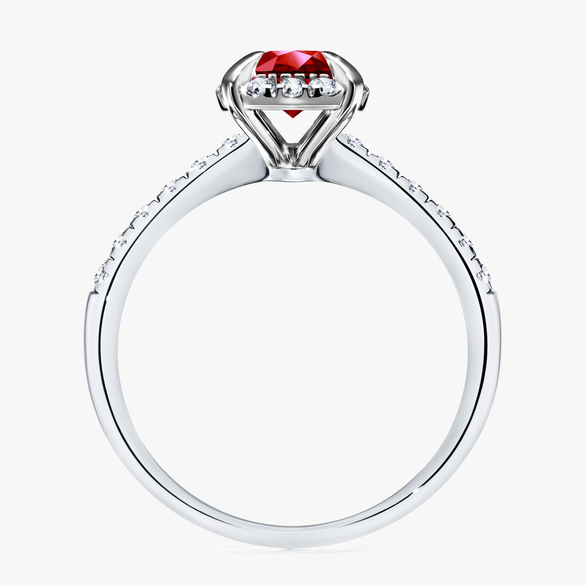 Pierscionek zareczynowy z rubinem 118 CT z bialego zlota my princess 03