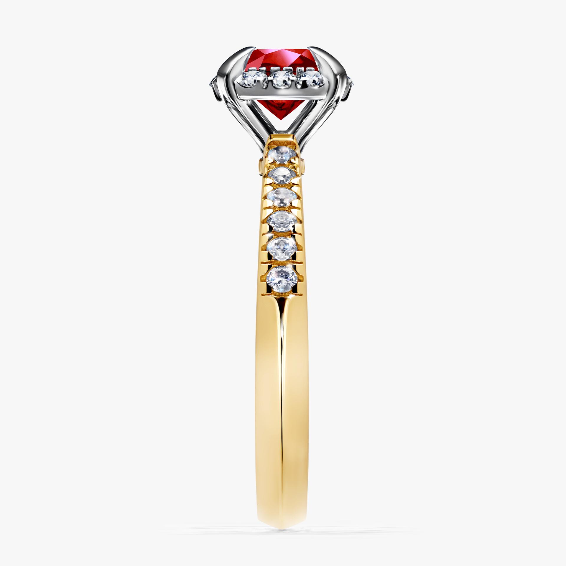 Pierscionek zareczynowy z rubinem 118 CT z zoltego zlota my princess 02