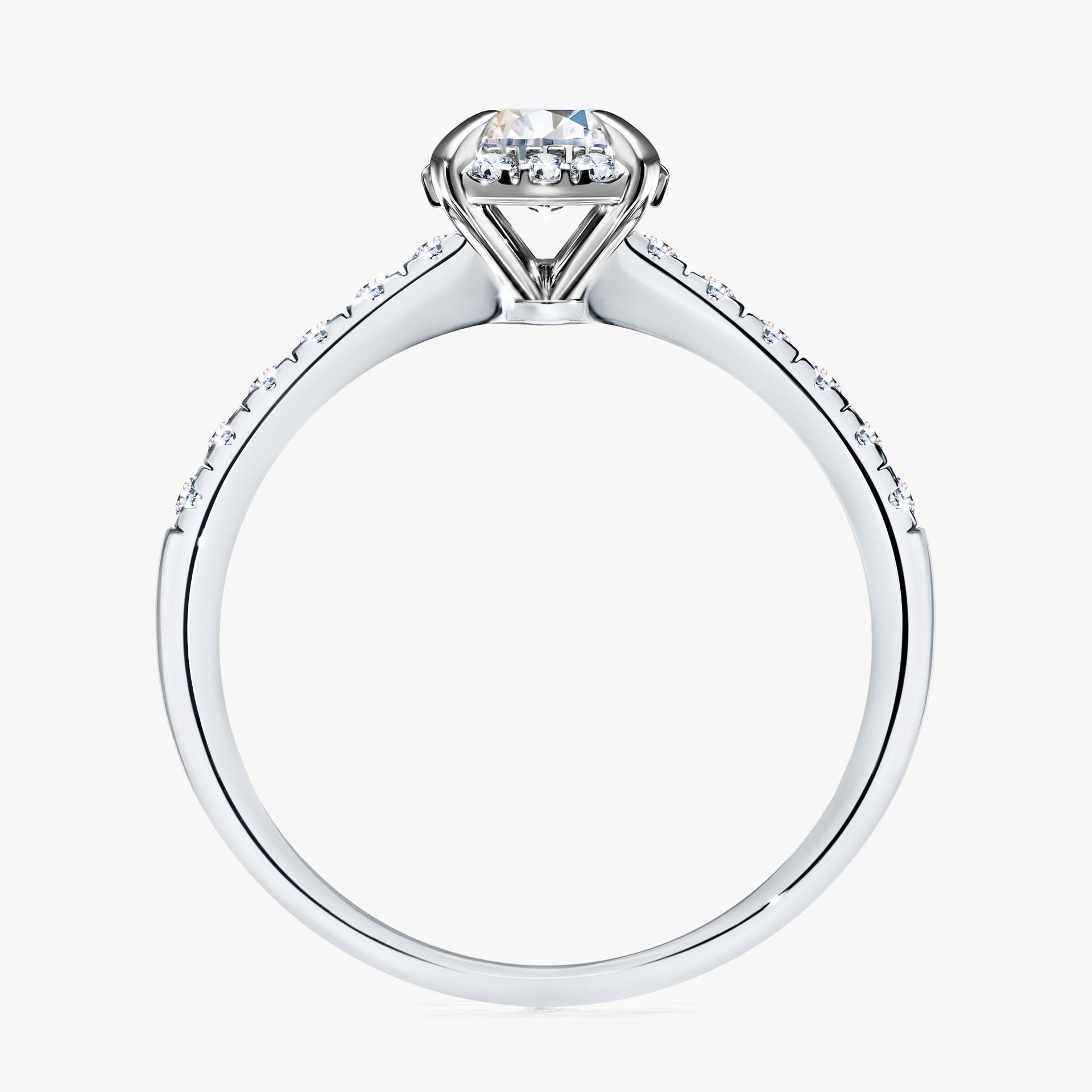 Pierscionek zareczynowy z szafirem bialym 0 76 CT z bialego zlota my princess 03