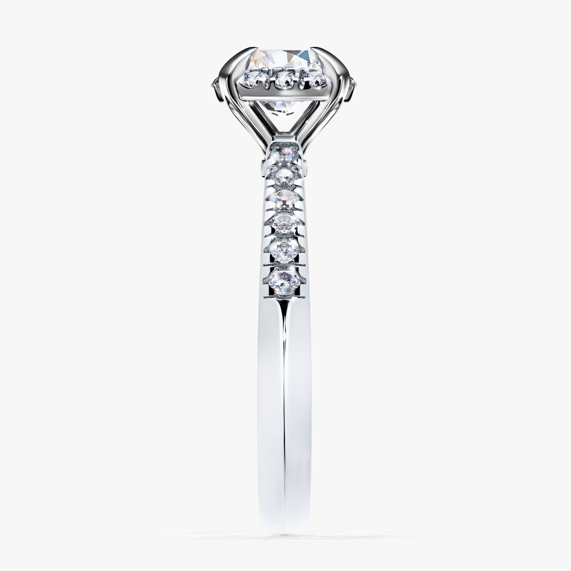 Pierścionek zaręczynowy My Princess z białego złota z szafirem białym 1,18ct