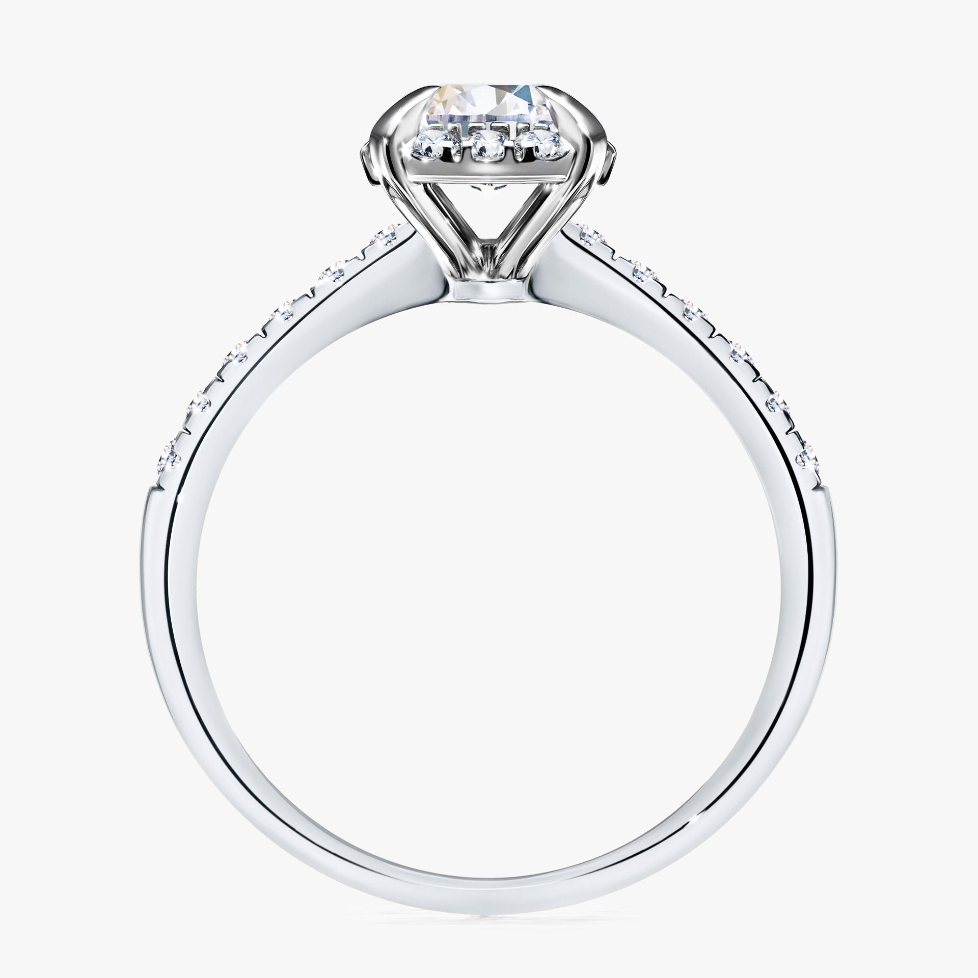 Pierścionek zaręczynowy My Princess z białego złota z szafirem białym 1,18ct