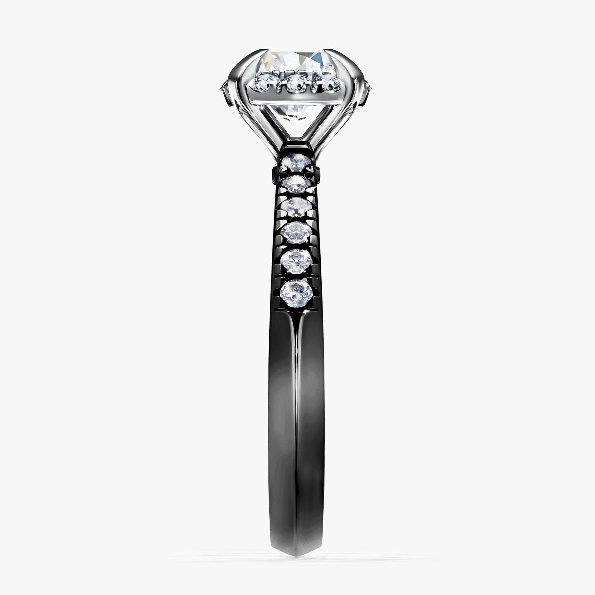 Pierscionek zareczynowy z szafirem bialym 118 CT z czarnego zlota my princess 02