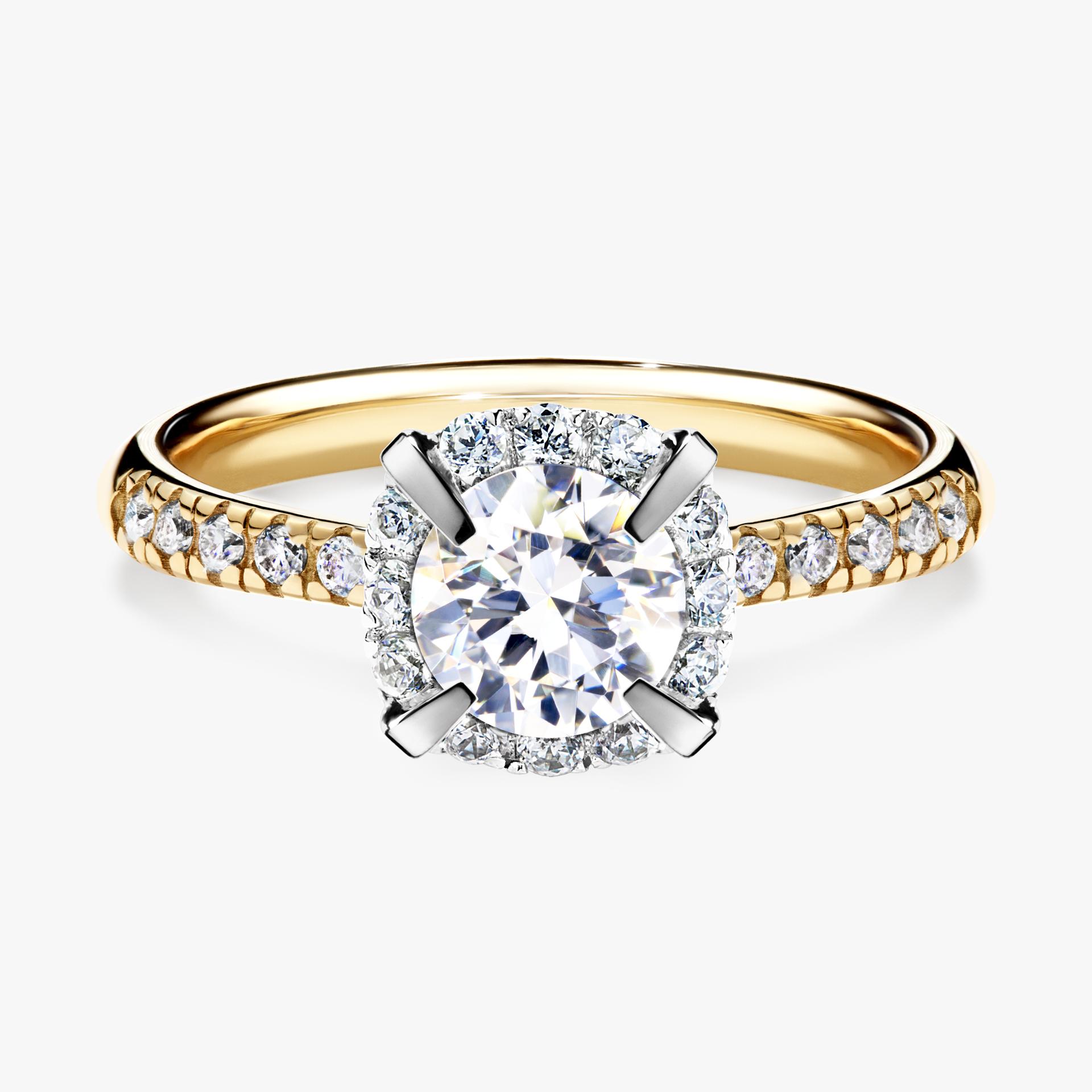 Pierscionek zareczynowy z szafirem bialym 118 CT z zoltego zlota my princess 01
