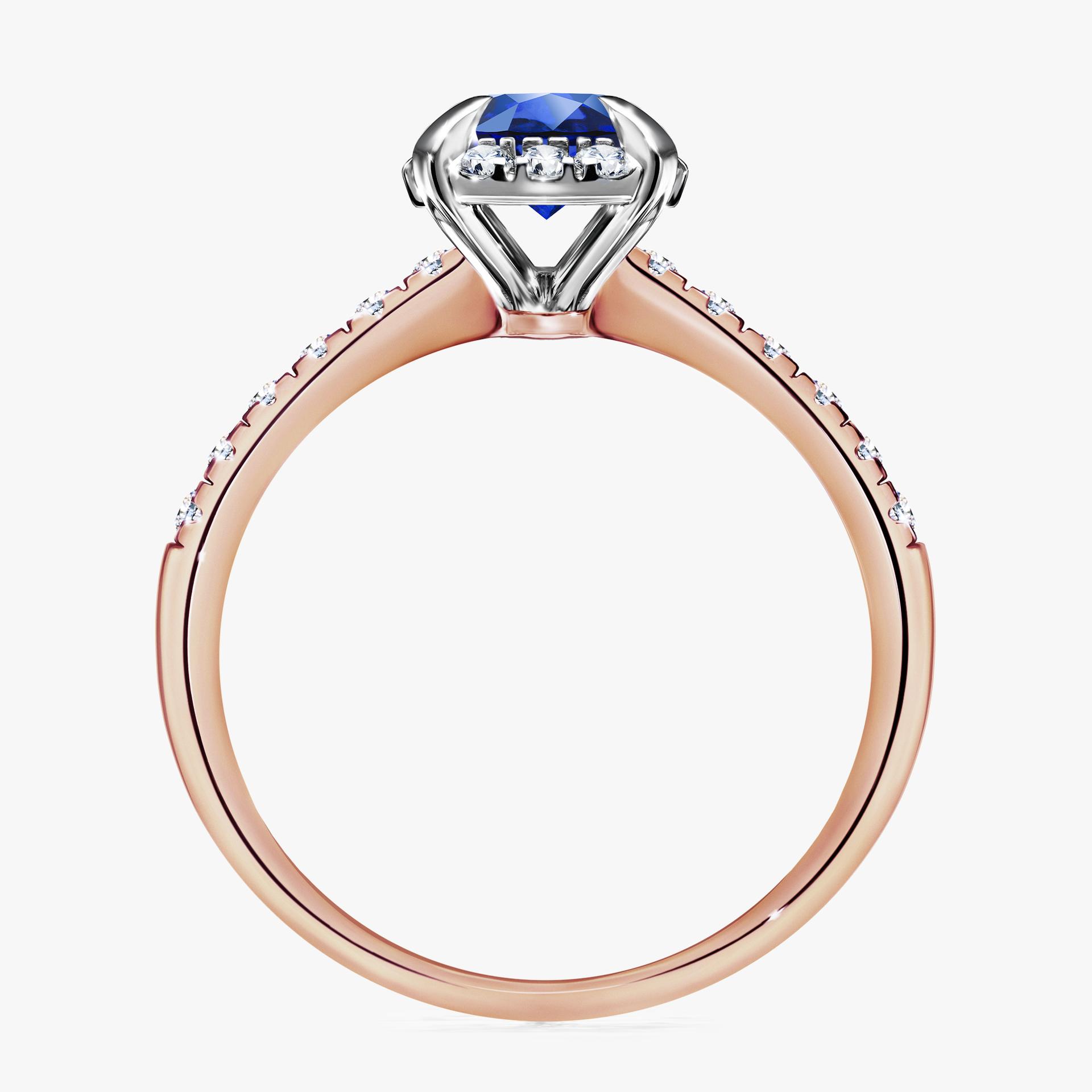 Pierscionek zareczynowy z szafirem niebieskim 118 CT z rozowego zlota my princess 03