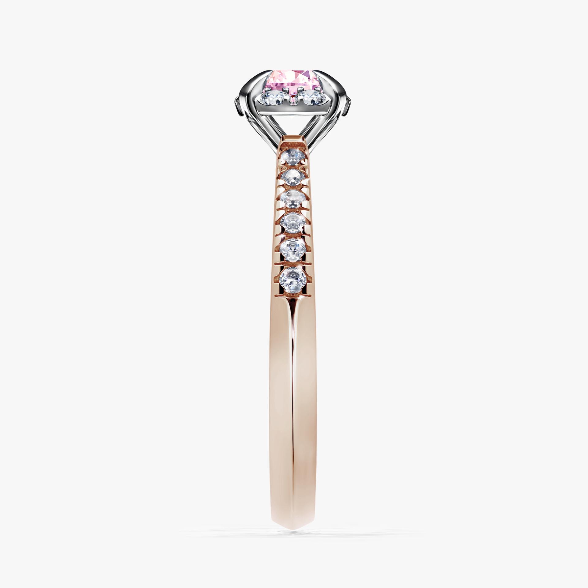 Pierscionek zareczynowy z szafirem rozowym 0 47 CT z rozowego zlota my princess 03