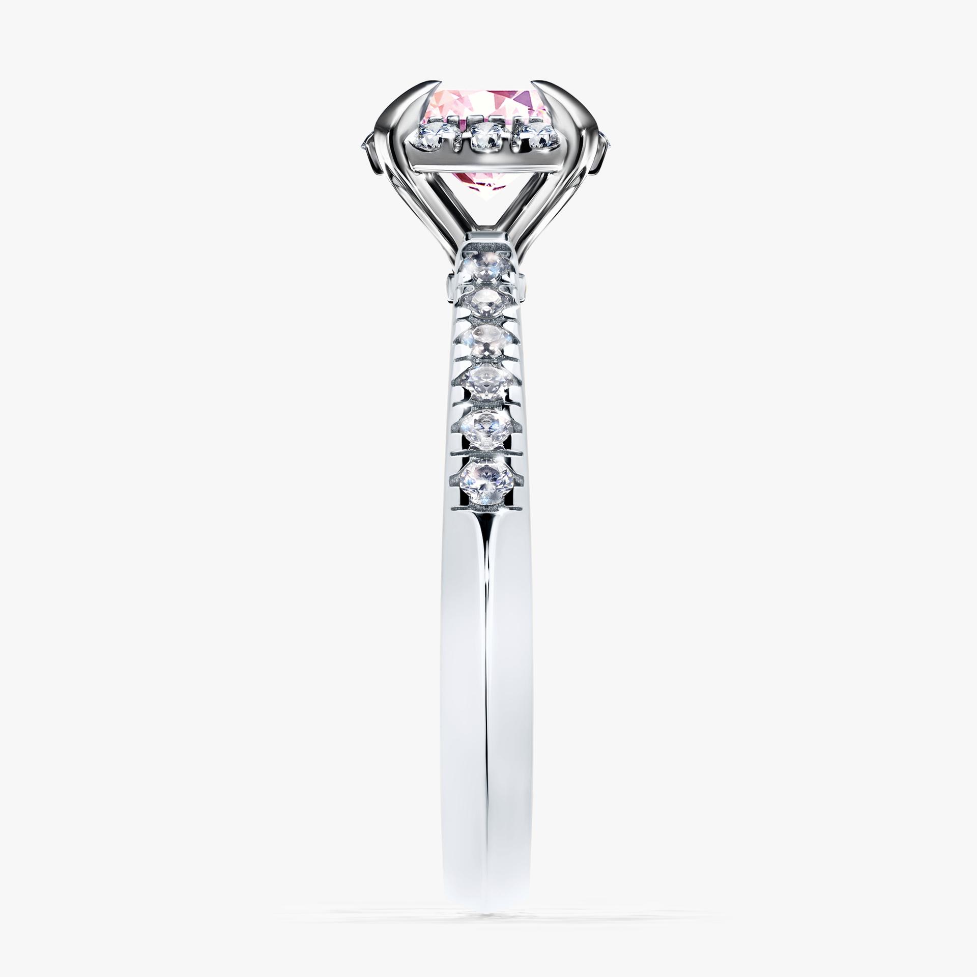 Pierscionek zareczynowy z szafirem rozowym 118 CT z bialego zlota my princess 02