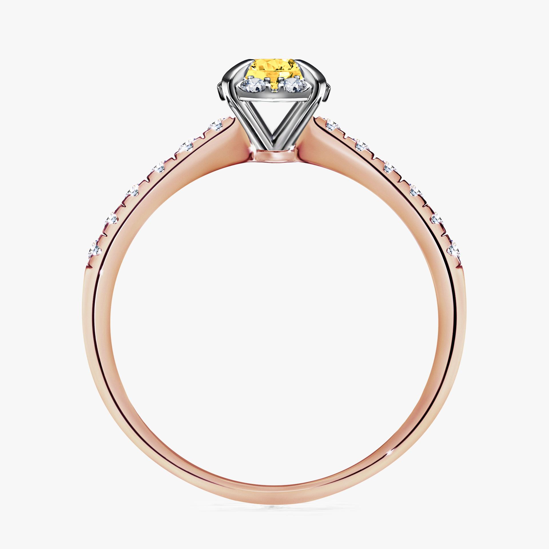 Pierscionek zareczynowy z szafirem zoltym 0 47 CT z rozowego zlota my princess 02