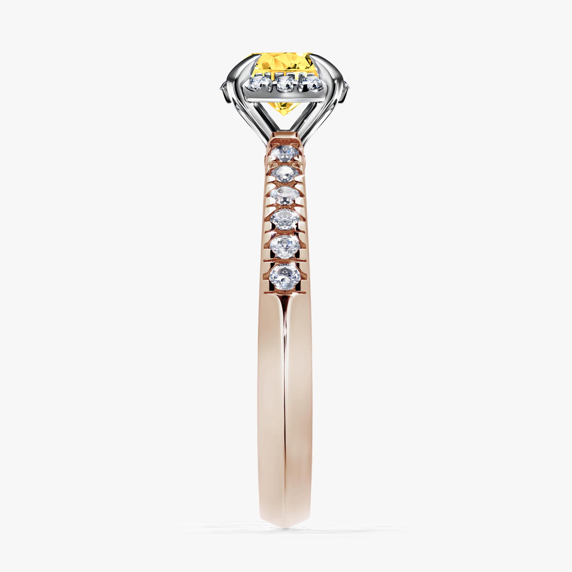 Pierscionek zareczynowy z szafirem zoltym 0 76 CT z rozowego zlota my princess 02