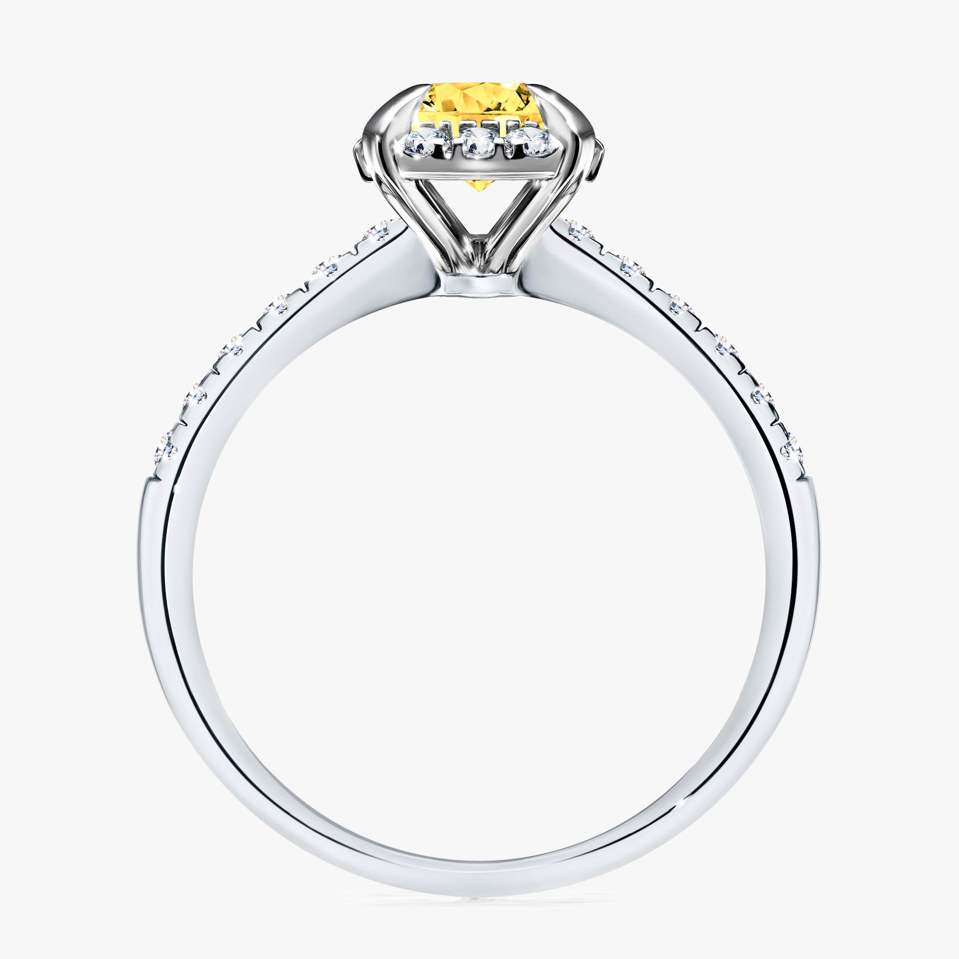 Pierscionek zareczynowy z szafirem zoltym 118 CT z bialego zlota my princess 03