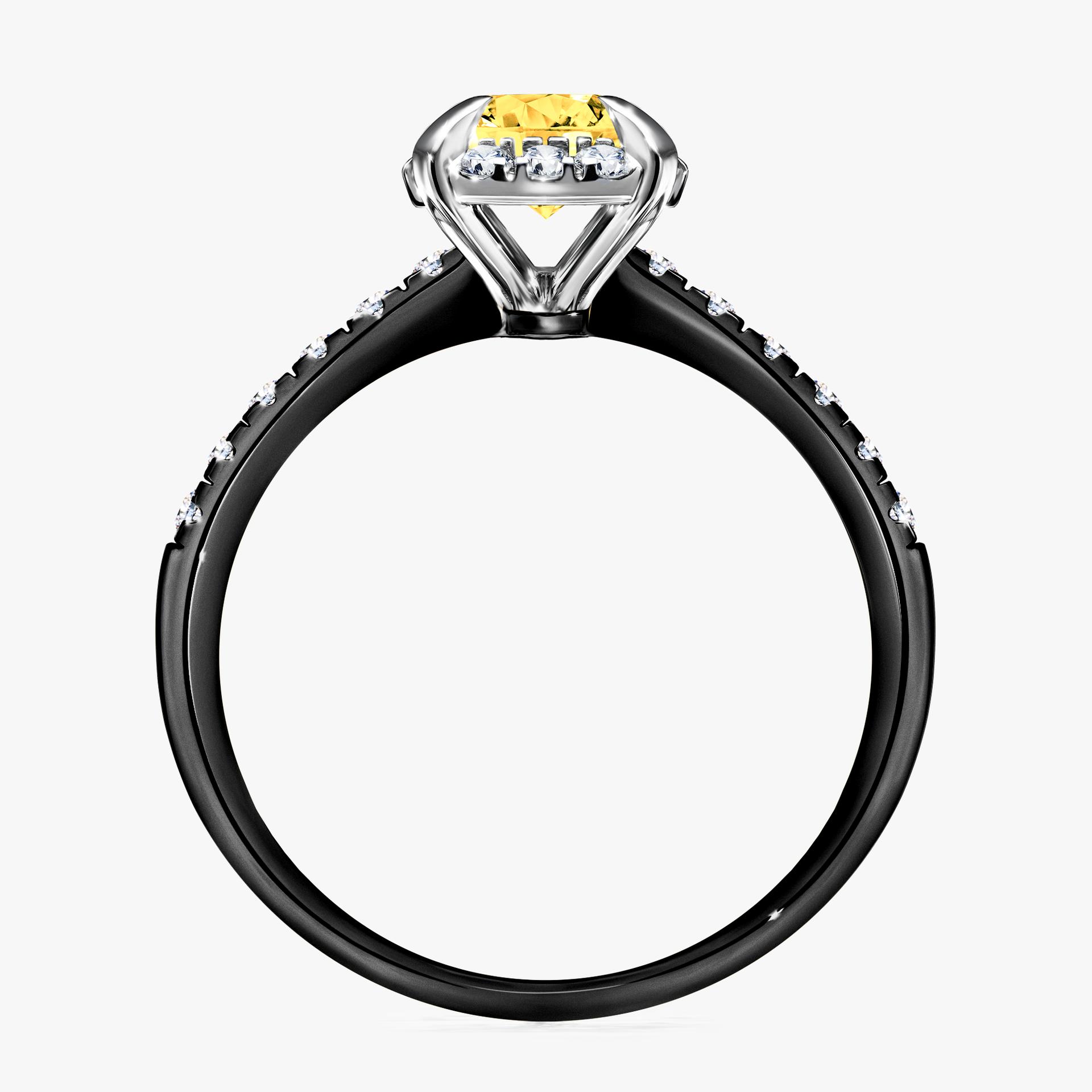 Pierscionek zareczynowy z szafirem zoltym 118 CT z czarnego zlota my princess 03