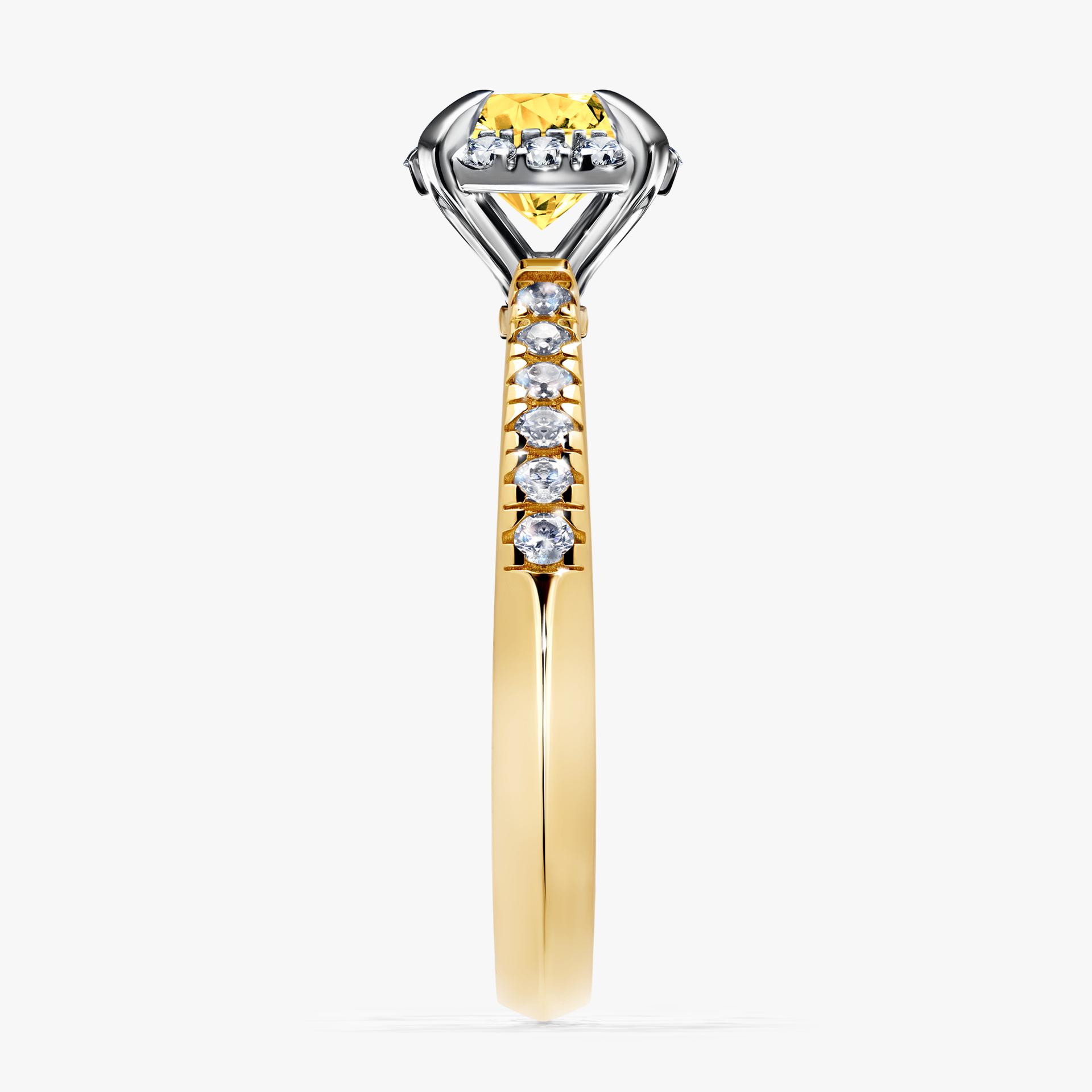 Pierscionek zareczynowy z szafirem zoltym 118 CT z zoltego zlota my princess 02