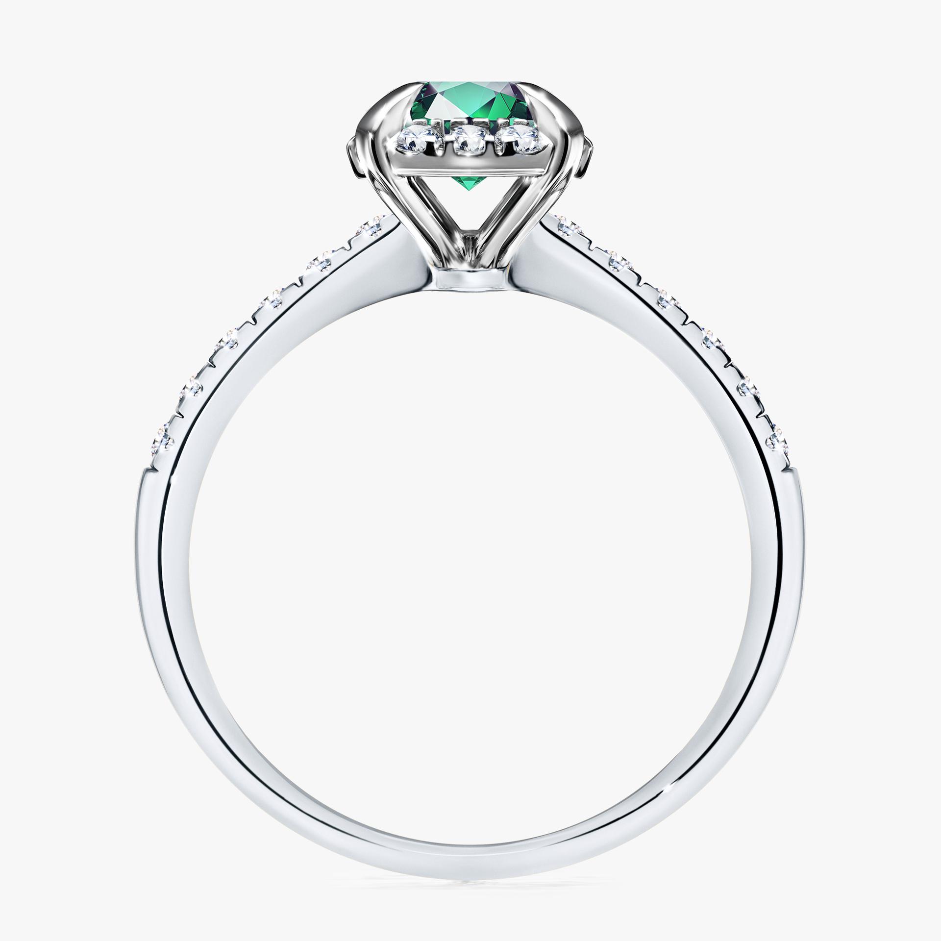 Pierscionek zareczynowy z szmaragdem 118 CT z bialego zlota my princess 03