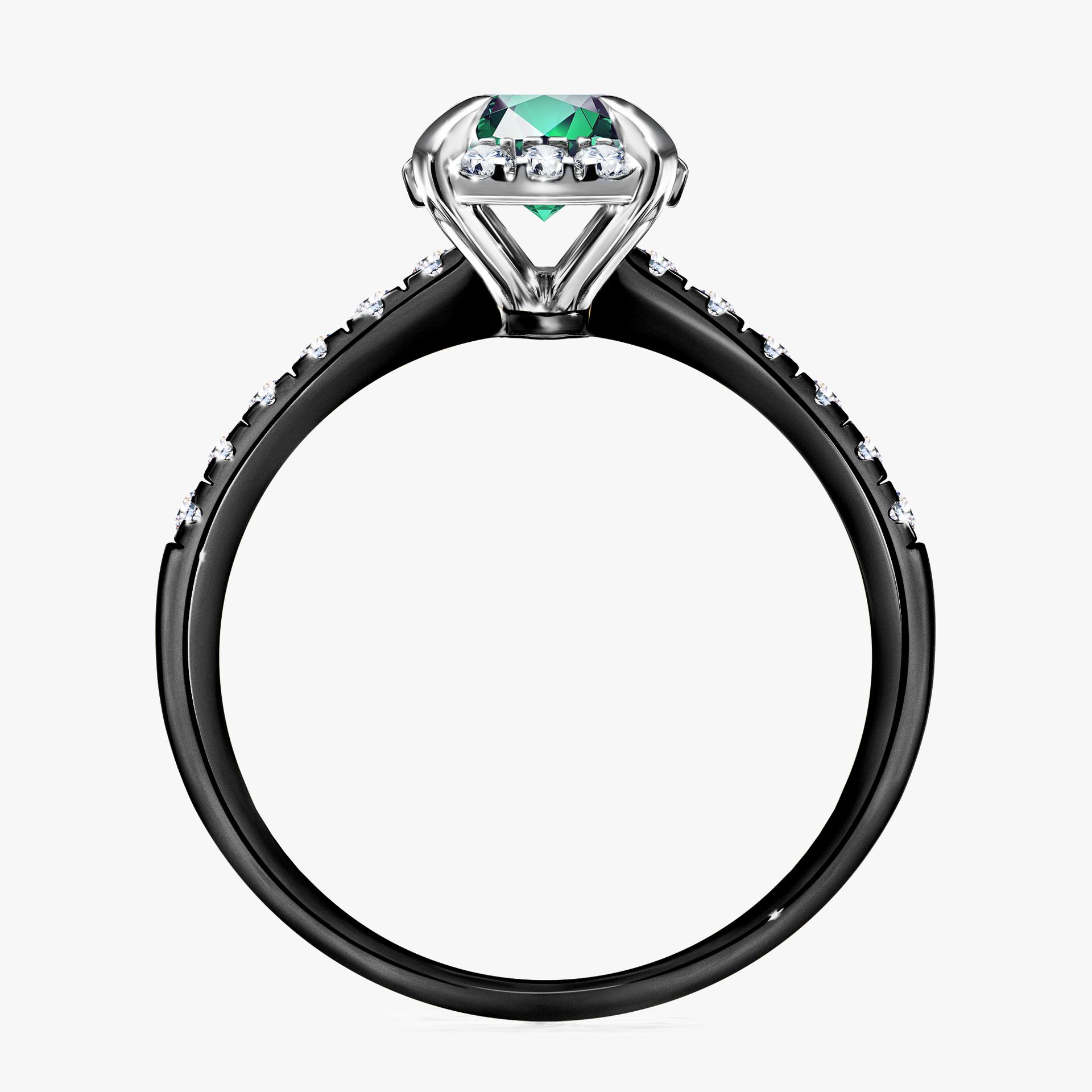 Pierscionek zareczynowy z szmaragdem 118 CT z czarnego zlota my princess 03