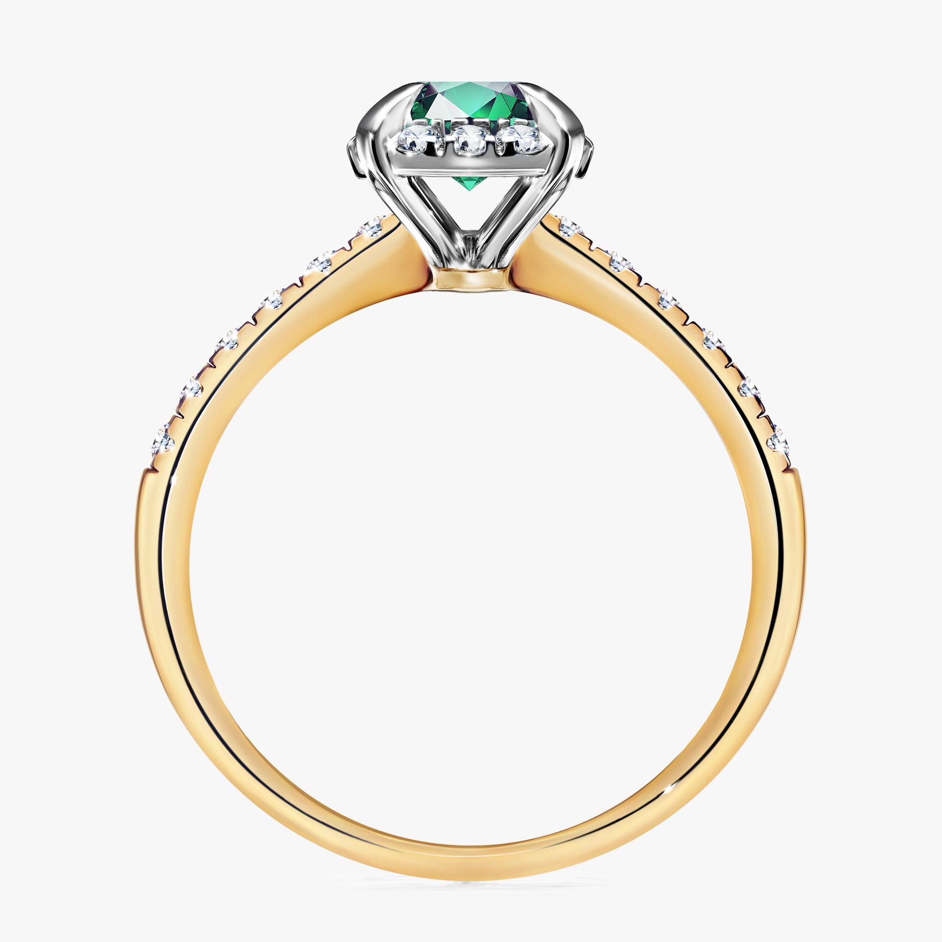 Pierscionek zareczynowy z szmaragdem 118 CT z zoltego zlota my princess 03