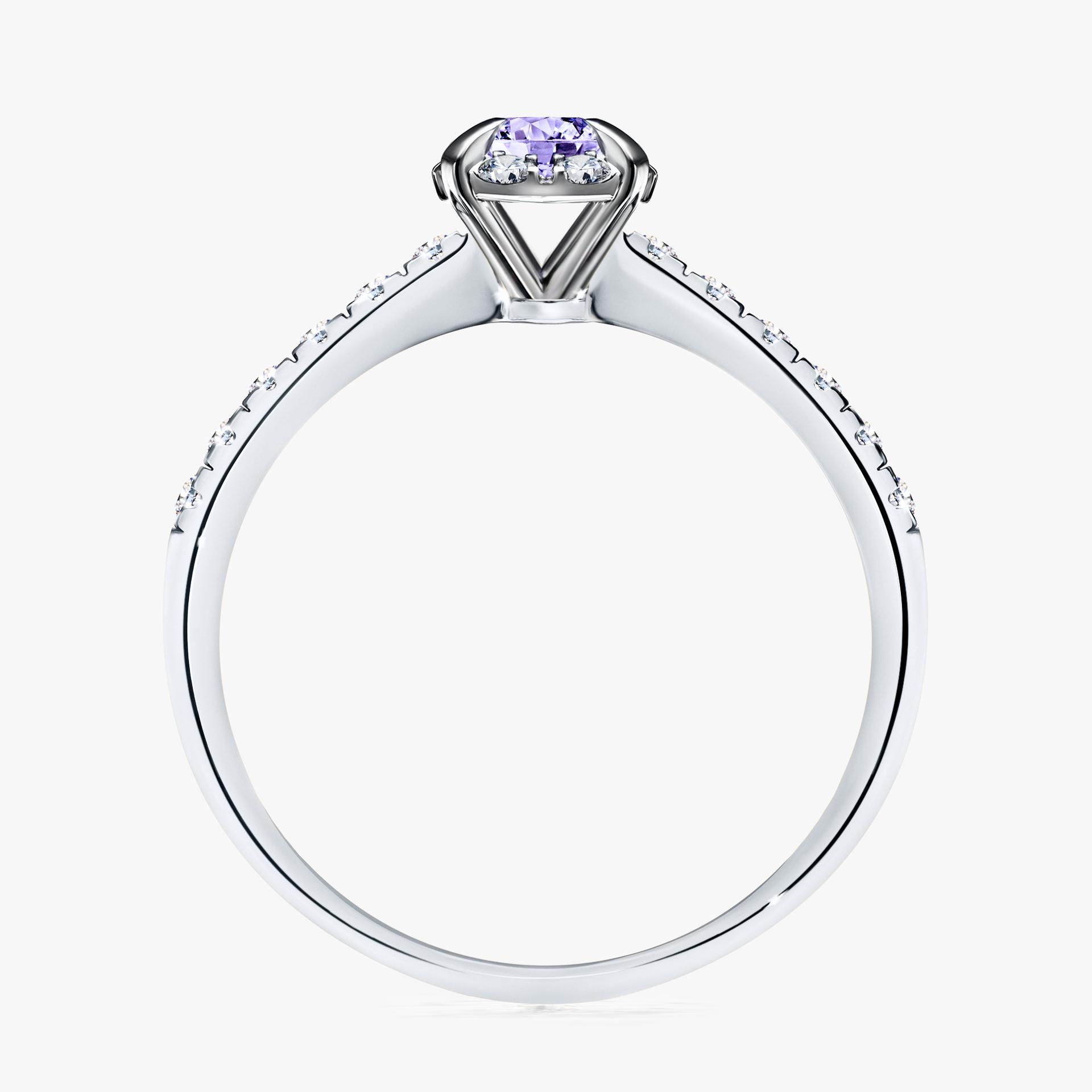 Pierscionek zareczynowy z tanzanitem 0 47 CT z bialego zlota my princess 02