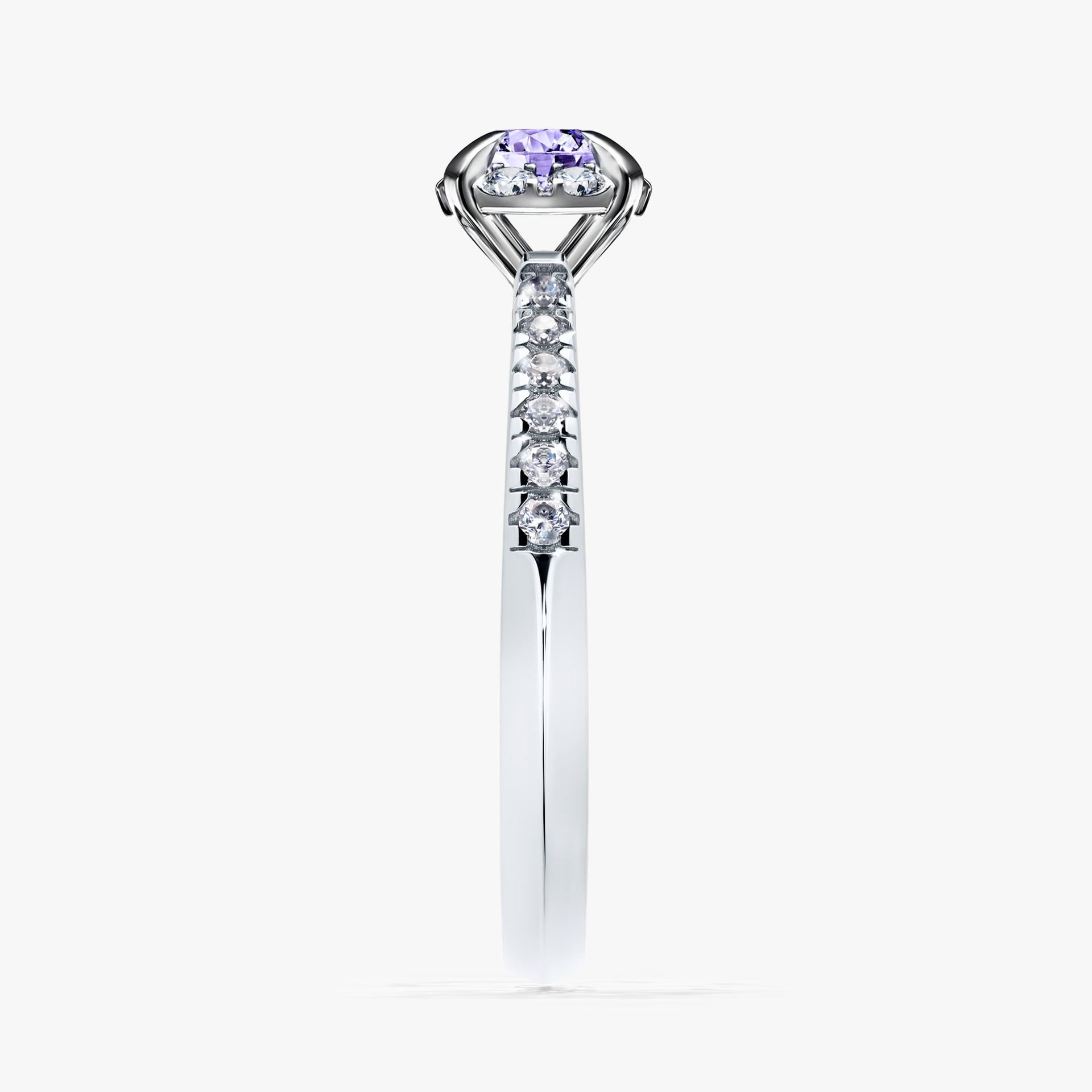 Pierscionek zareczynowy z tanzanitem 0 47 CT z bialego zlota my princess 03