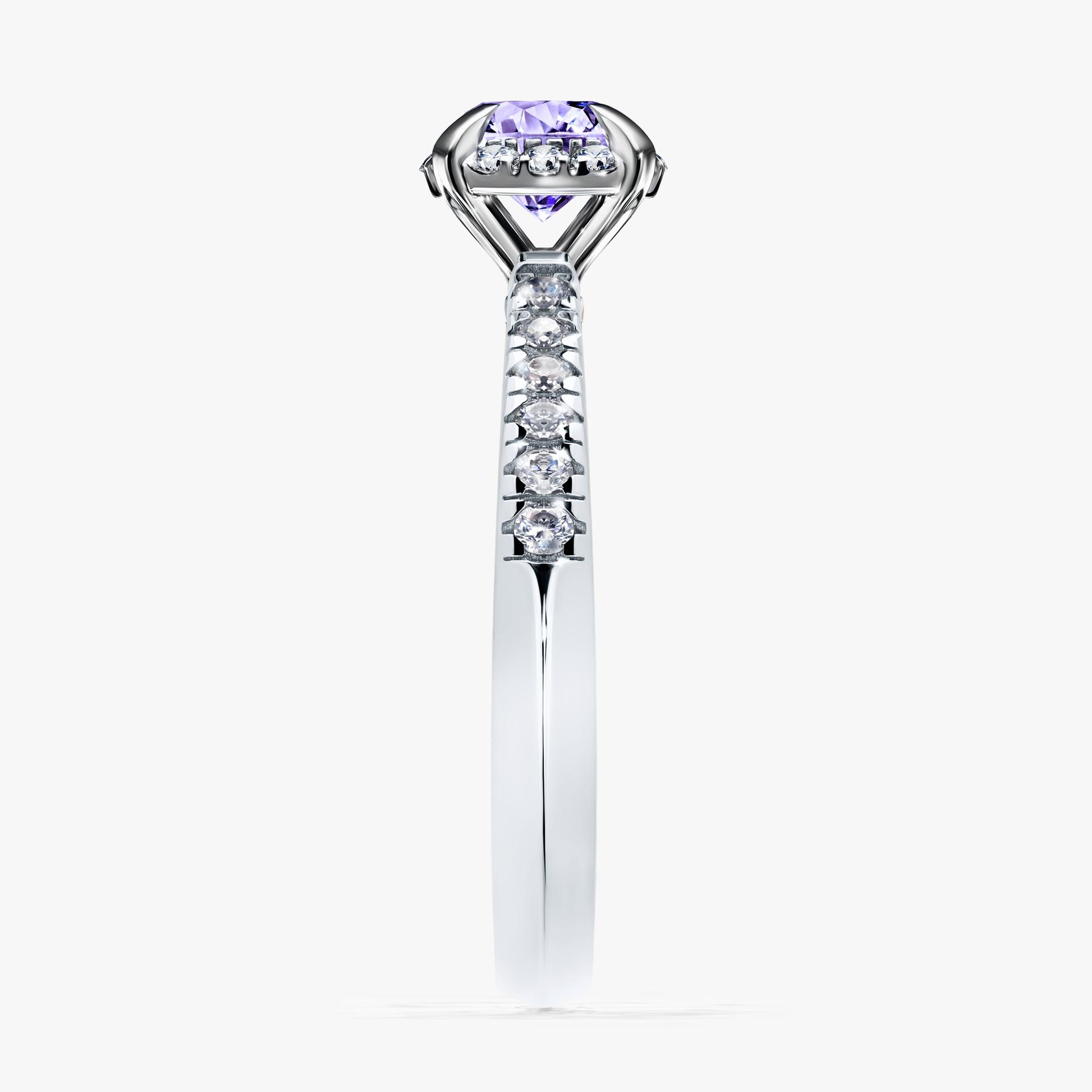 Pierscionek zareczynowy z tanzanitem 0 76 CT z bialego zlota my princess 02