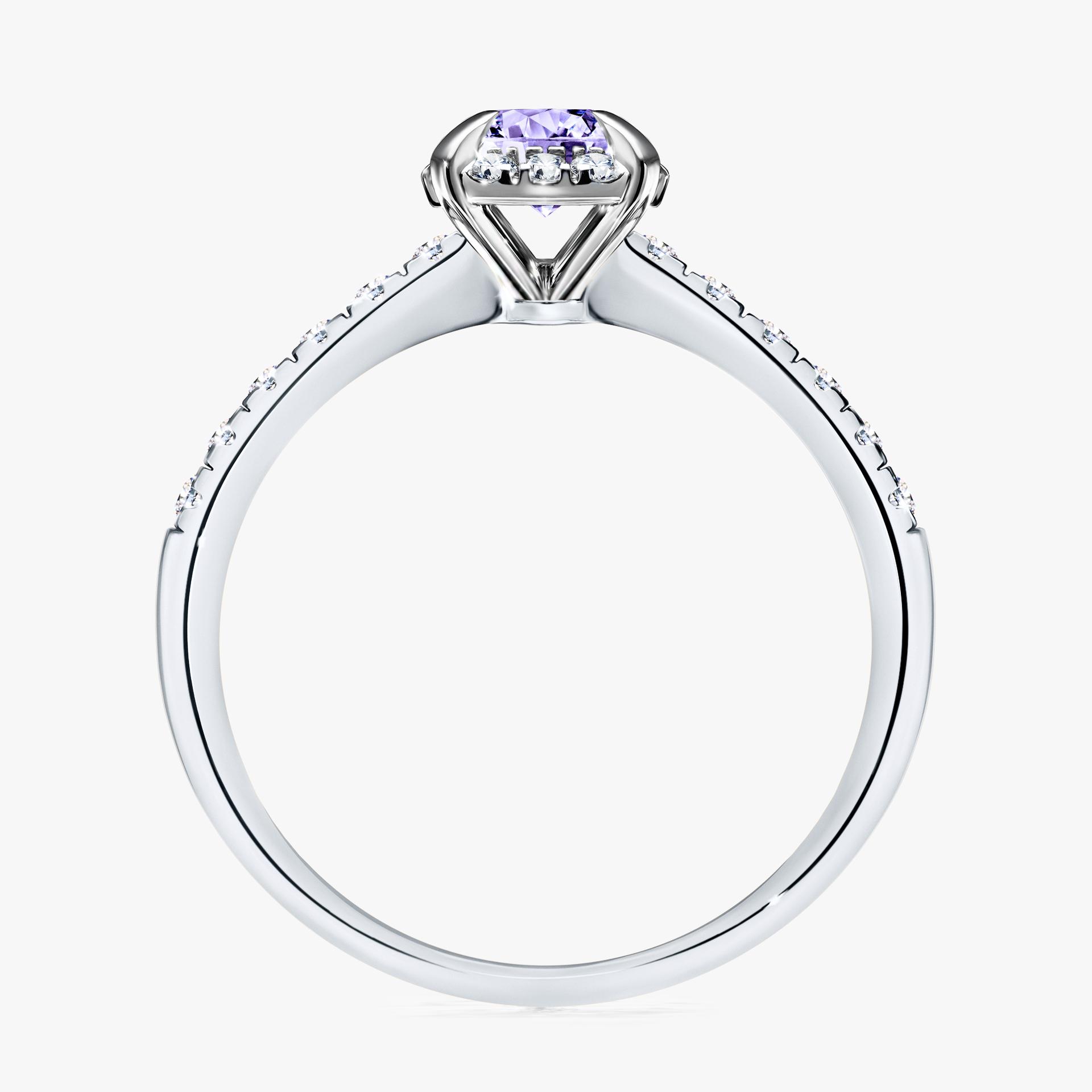 Pierscionek zareczynowy z tanzanitem 0 76 CT z bialego zlota my princess 03