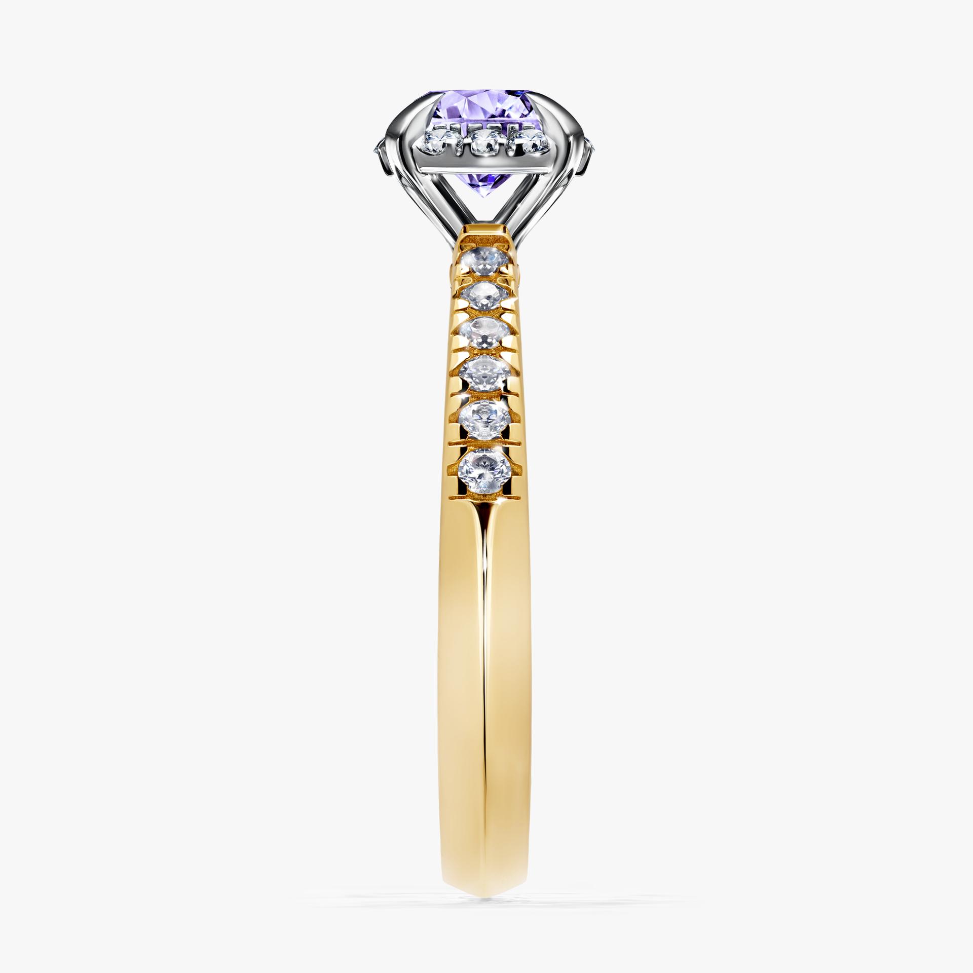 Pierścionek zaręczynowy My Princess z żółtego złota z tanzanitem 0,76ct