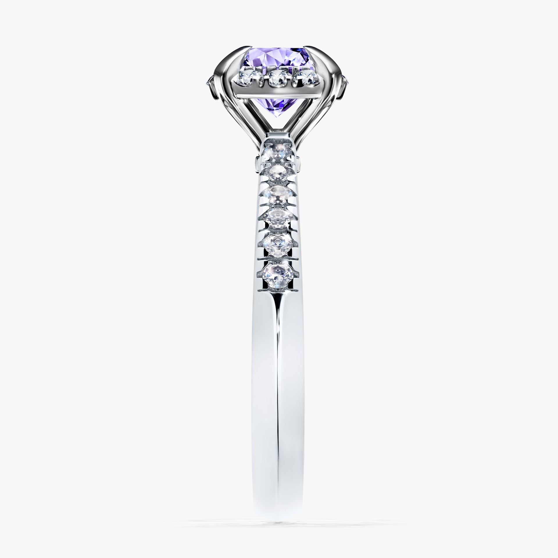 Pierscionek zareczynowy z tanzanitem 118 CT z bialego zlota my princess 02
