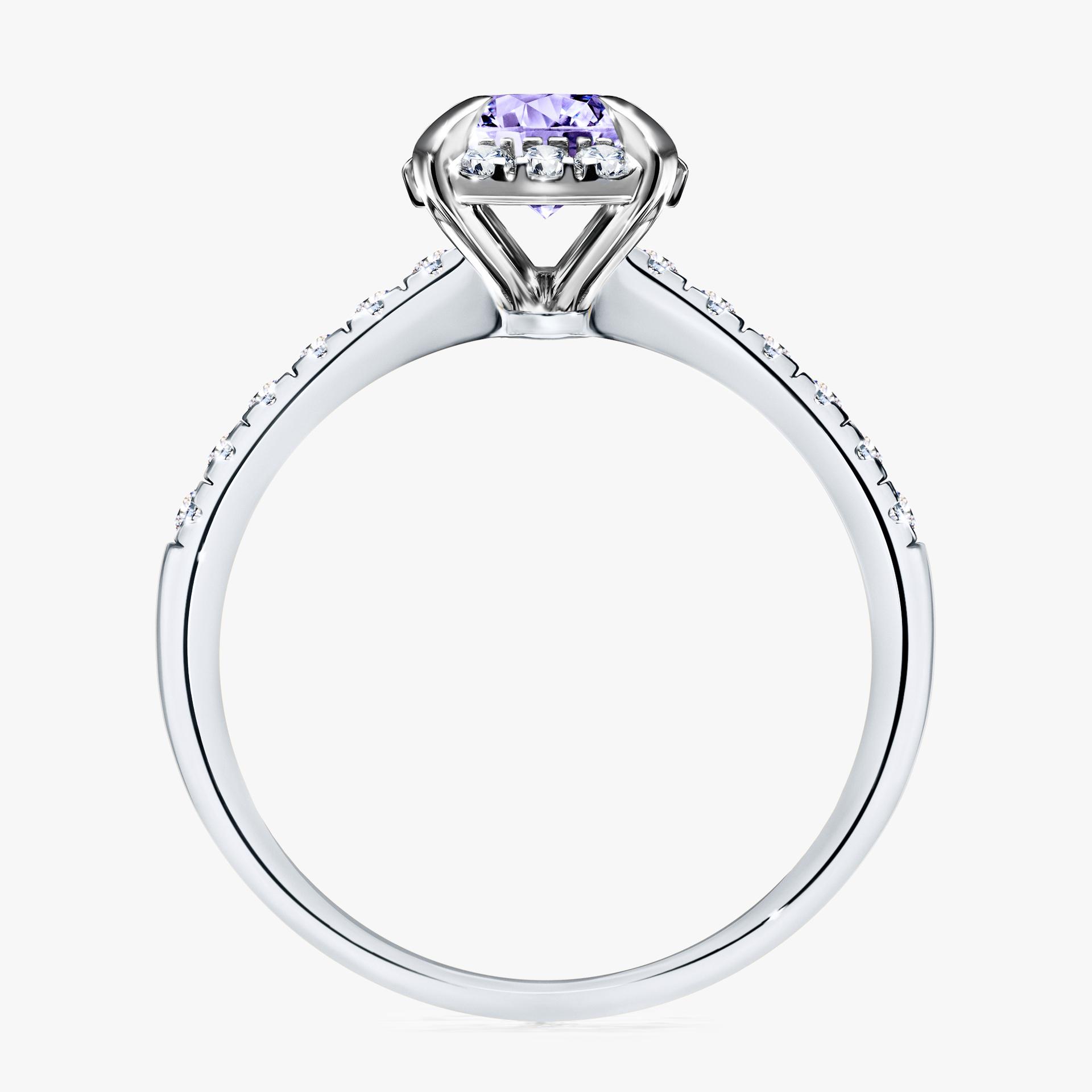 Pierscionek zareczynowy z tanzanitem 118 CT z bialego zlota my princess 03