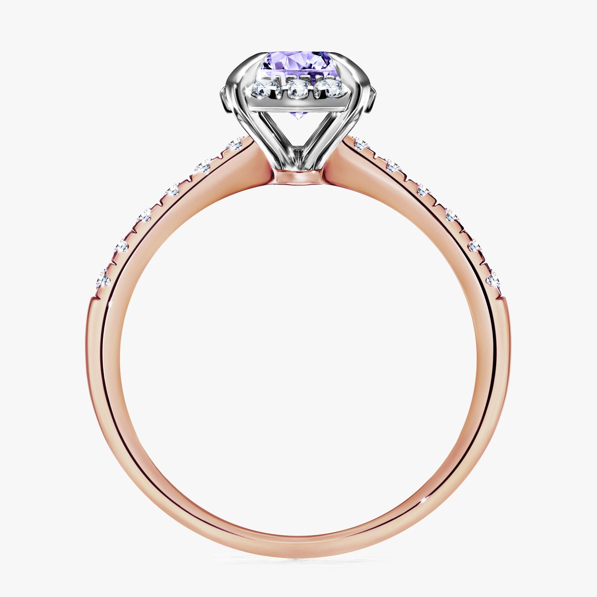 Pierscionek zareczynowy z tanzanitem 118 CT z rozowego zlota my princess 03
