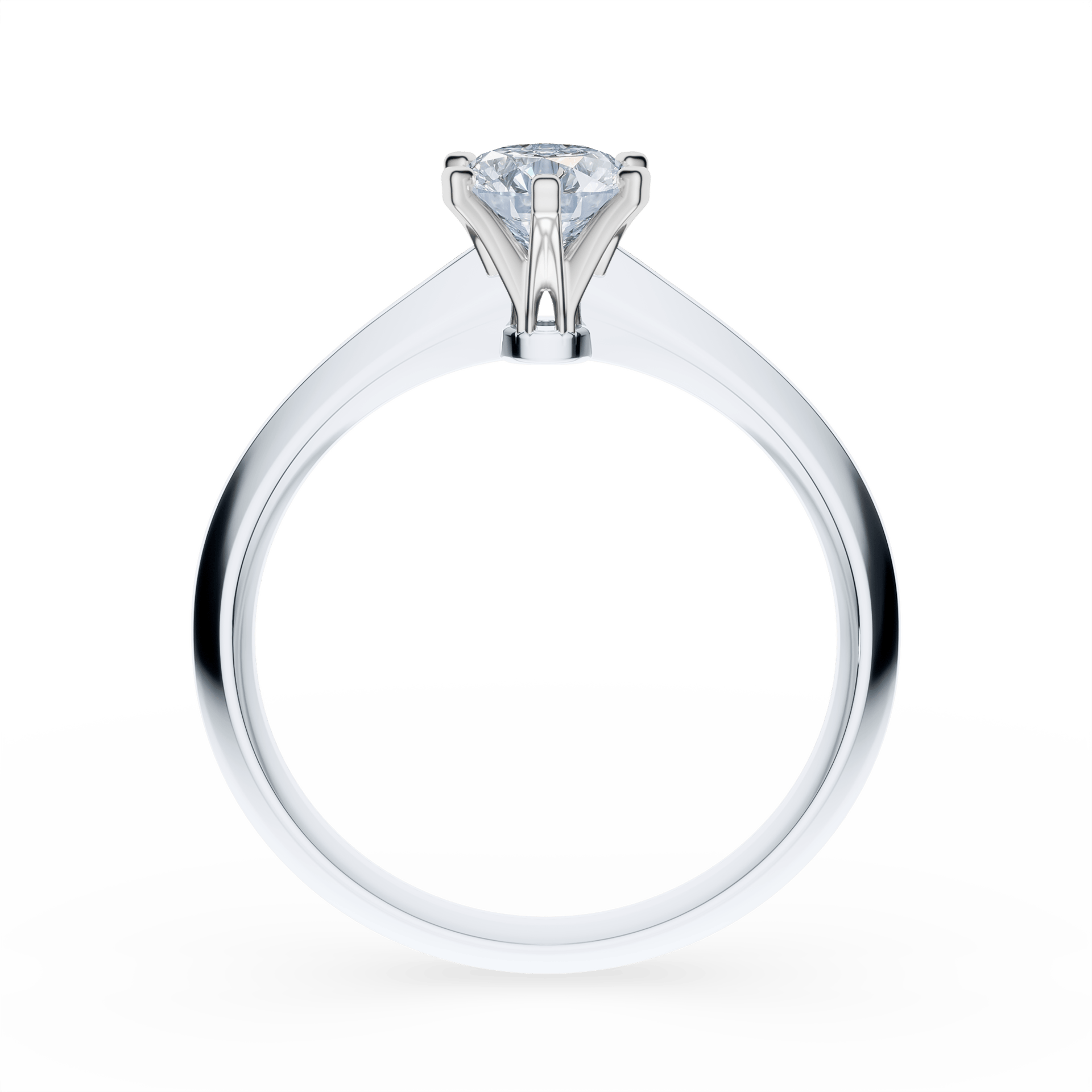 Pierścionek zaręczynowy My Queen z białego złota z diamentem naturalnym 0,50ct