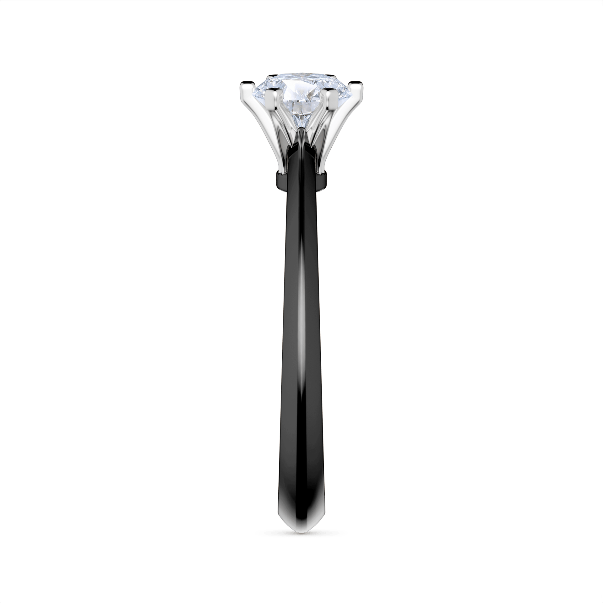 Pierscionek zareczynowy my queen czarne zloto diament lab 0 50ct 4