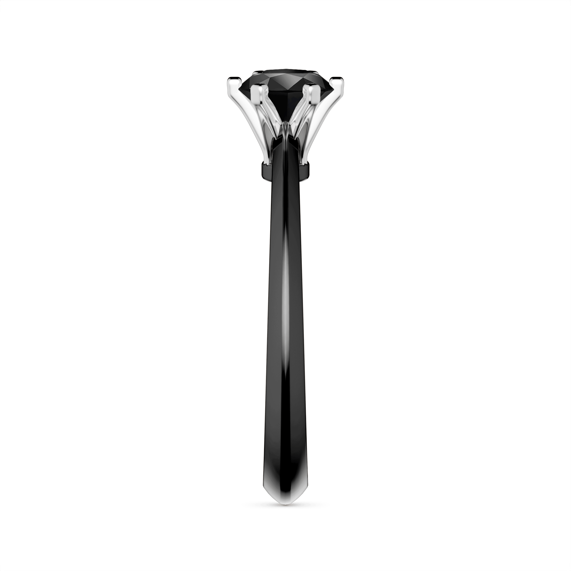 Pierscionek zareczynowy my queen czarne zloto diament lab czarny 0 50ct 4