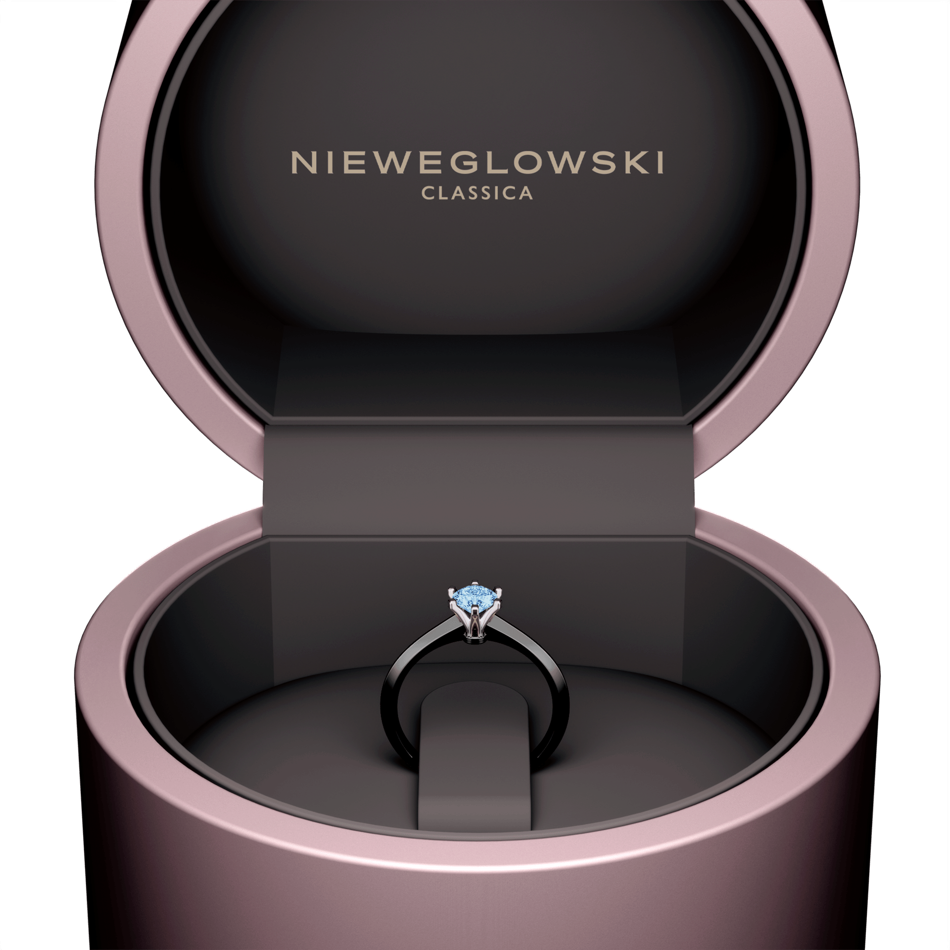 Pierscionek zareczynowy my queen czarne zloto diament lab niebieski 0 50ct 5