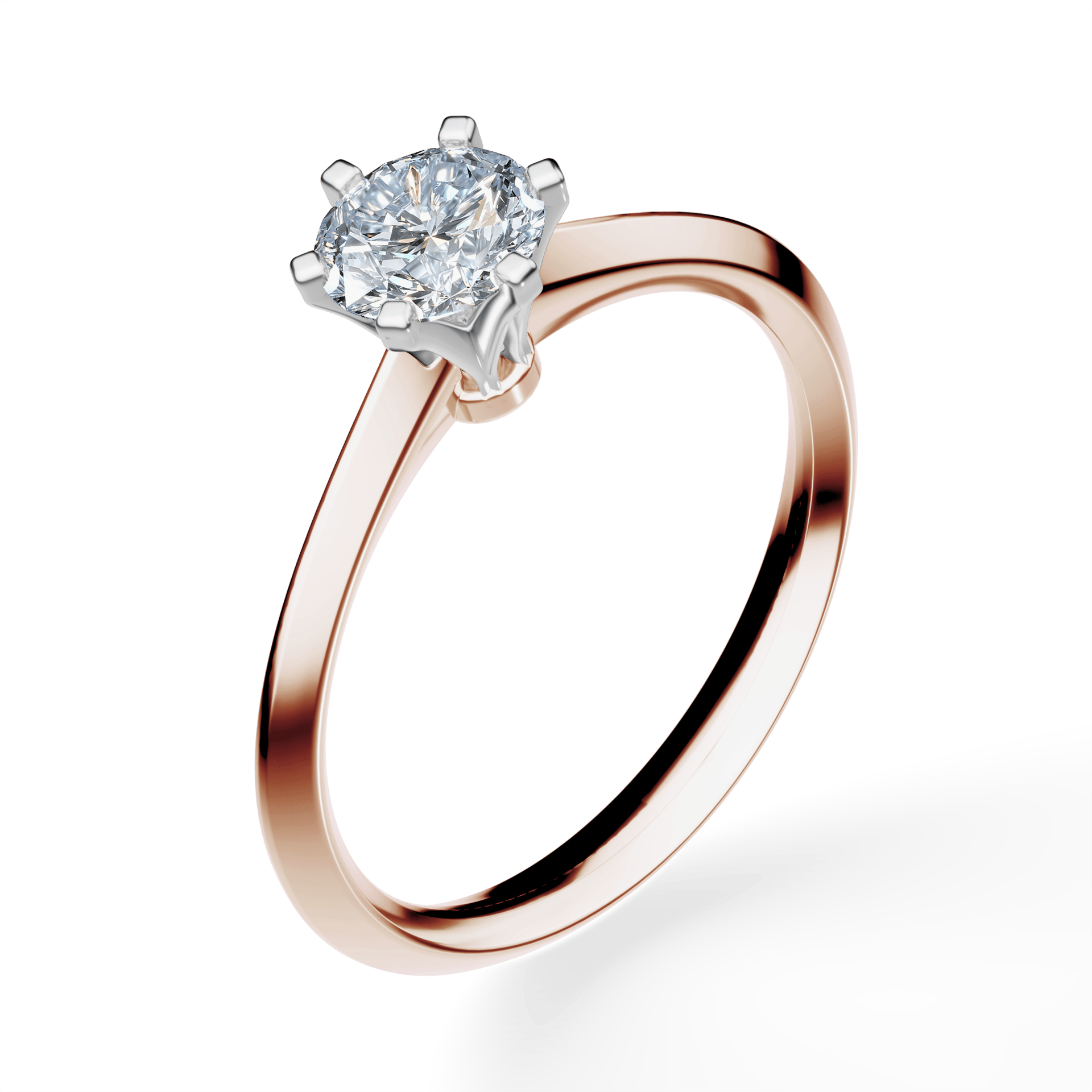 Pierścionek zaręczynowy My Queen z różowego złota z diamentem naturalnym 0,50ct