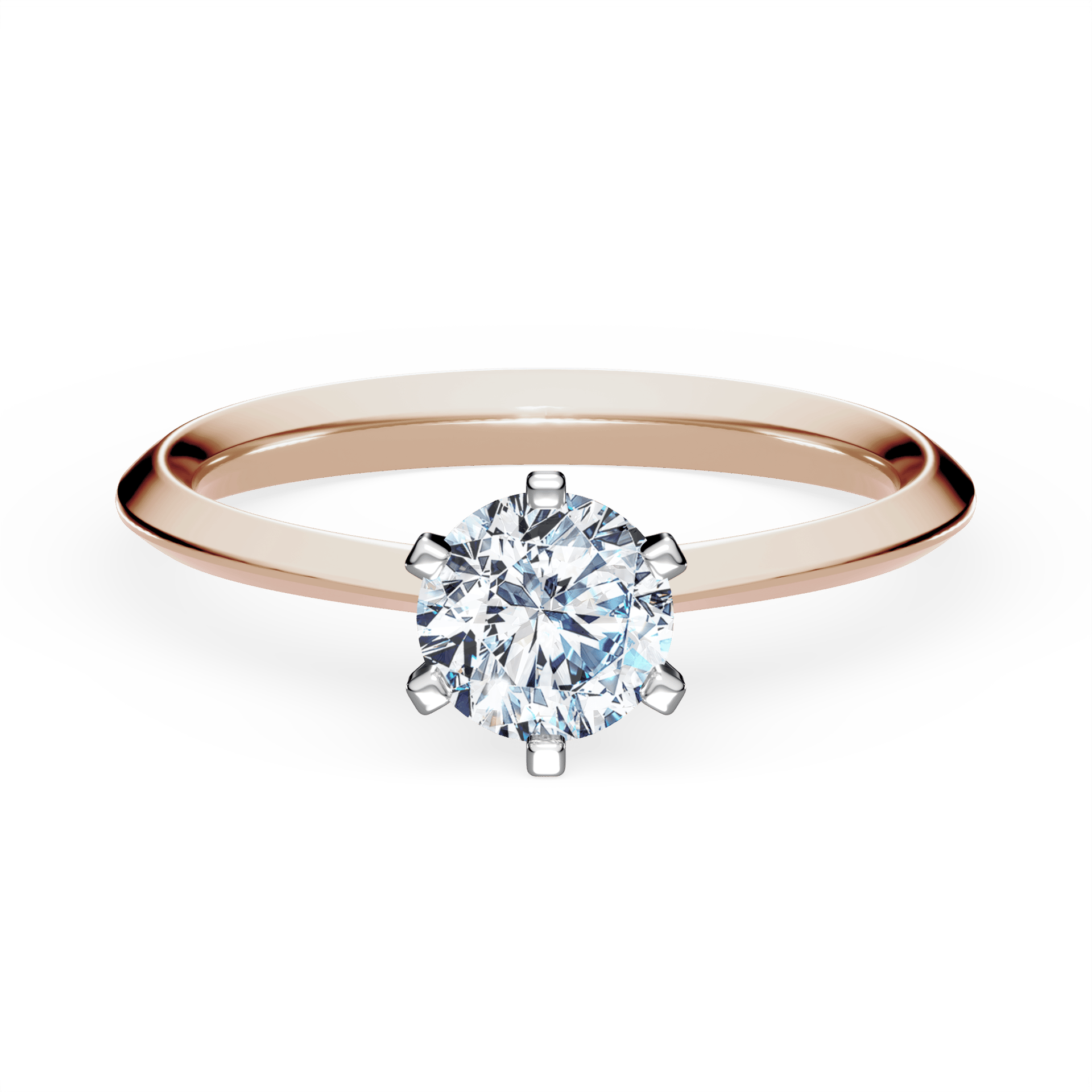 Pierścionek zaręczynowy My Queen z różowego złota z diamentem naturalnym 0,50ct