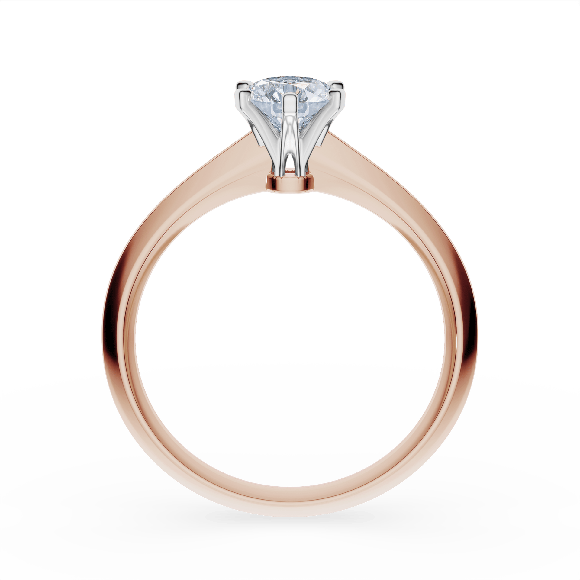 Pierścionek zaręczynowy My Queen z różowego złota z diamentem laboratoryjnym 0,50ct