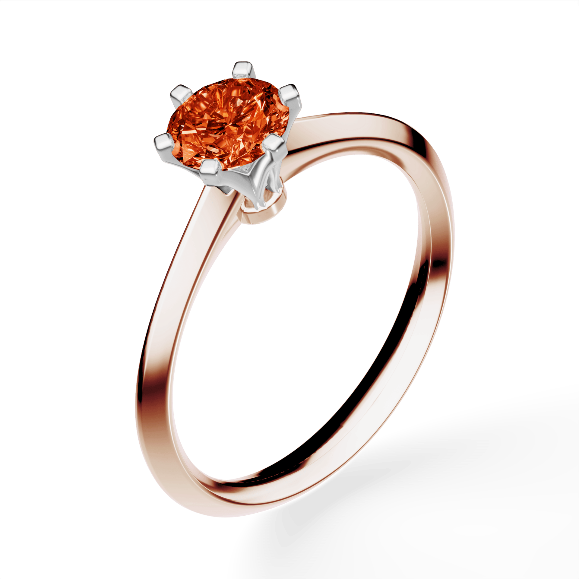 Pierścionek zaręczynowy My Queen z różowego złota z czerwonym diamentem laboratoryjnym 0,50ct