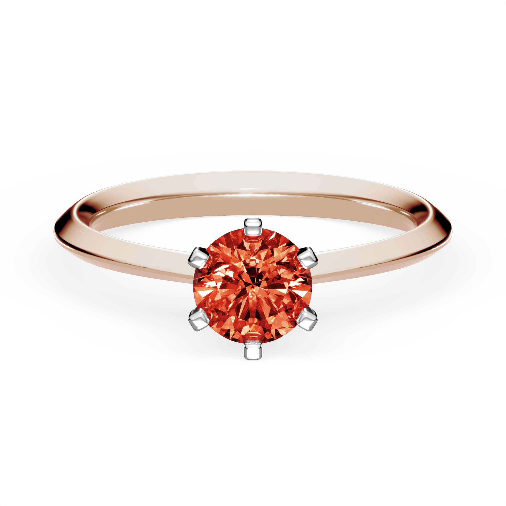 Pierścionek zaręczynowy My Queen z różowego złota z czerwonym diamentem laboratoryjnym 0,50ct