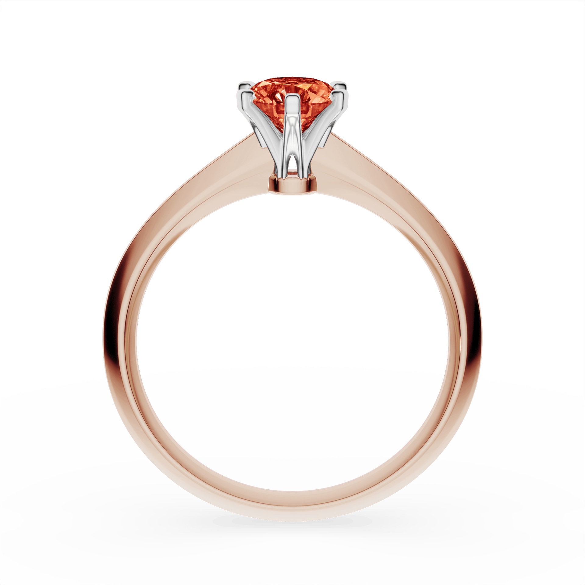 Pierścionek zaręczynowy My Queen z różowego złota z czerwonym diamentem laboratoryjnym 0,50ct