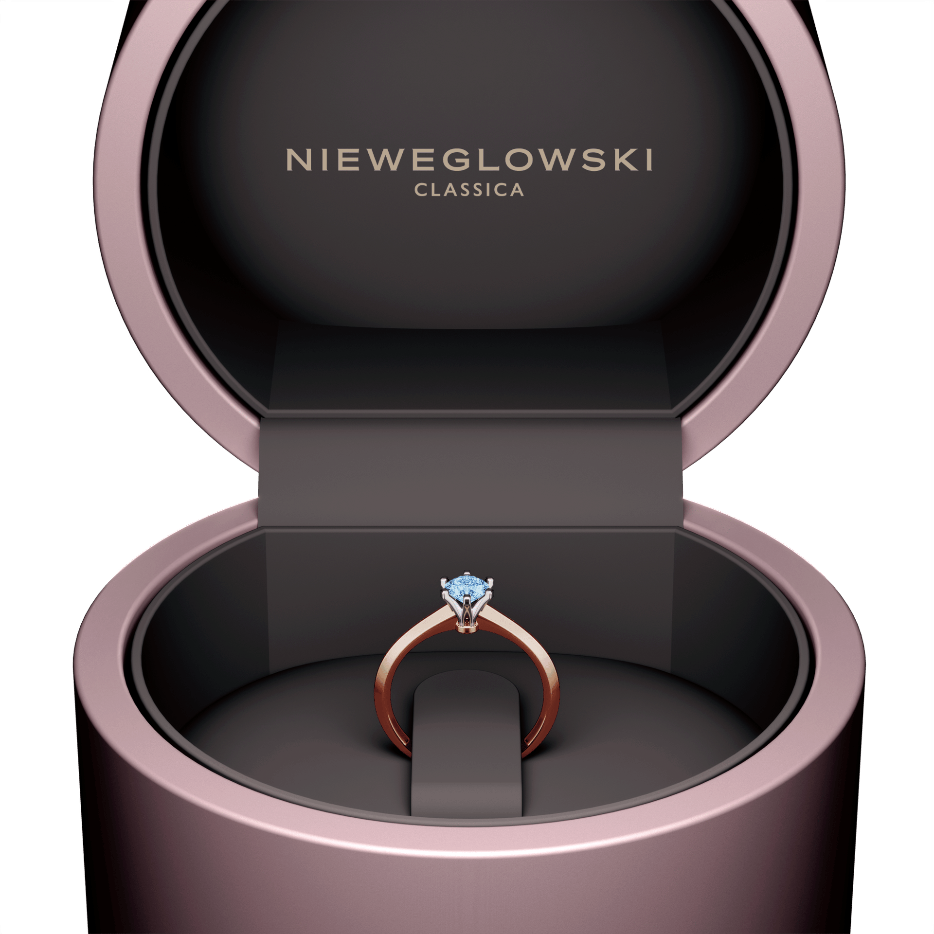 Pierscionek zareczynowy my queen rozowe zloto diament lab niebieski 0 50ct 5