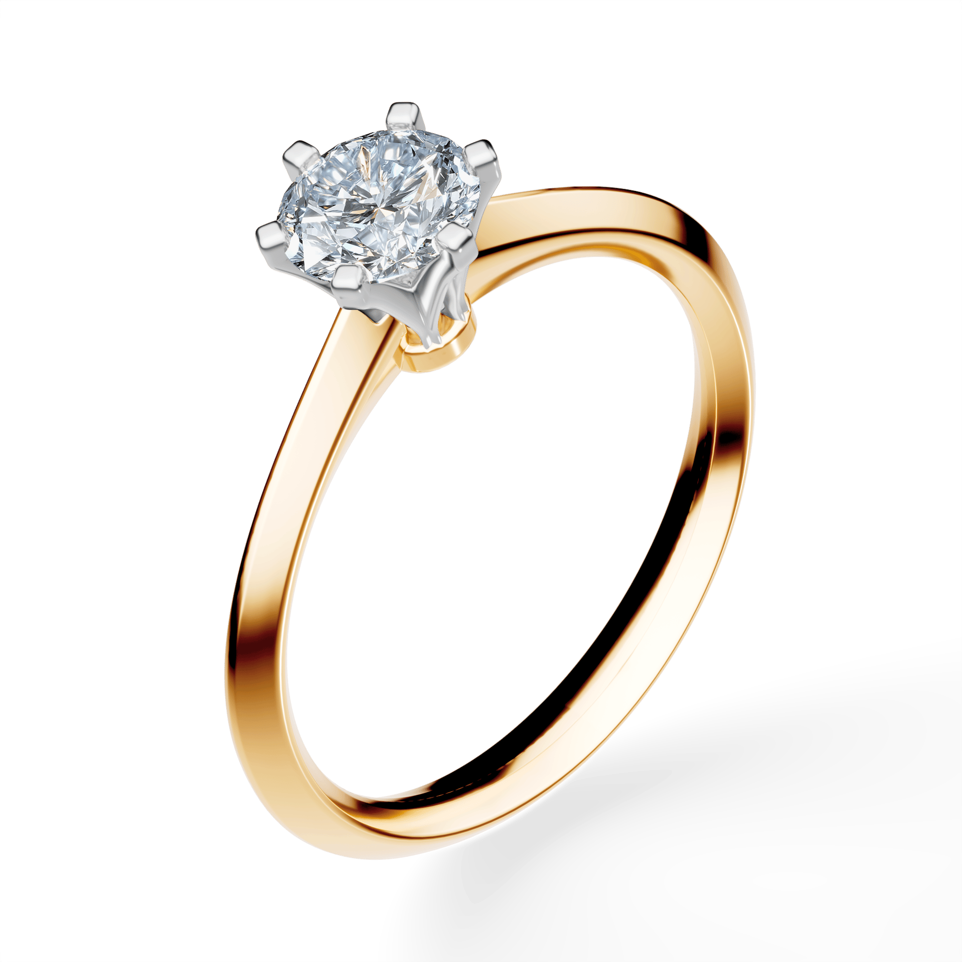 Pierścionek zaręczynowy My Queen z żółtego złota z diamentem naturalnym 0,50ct